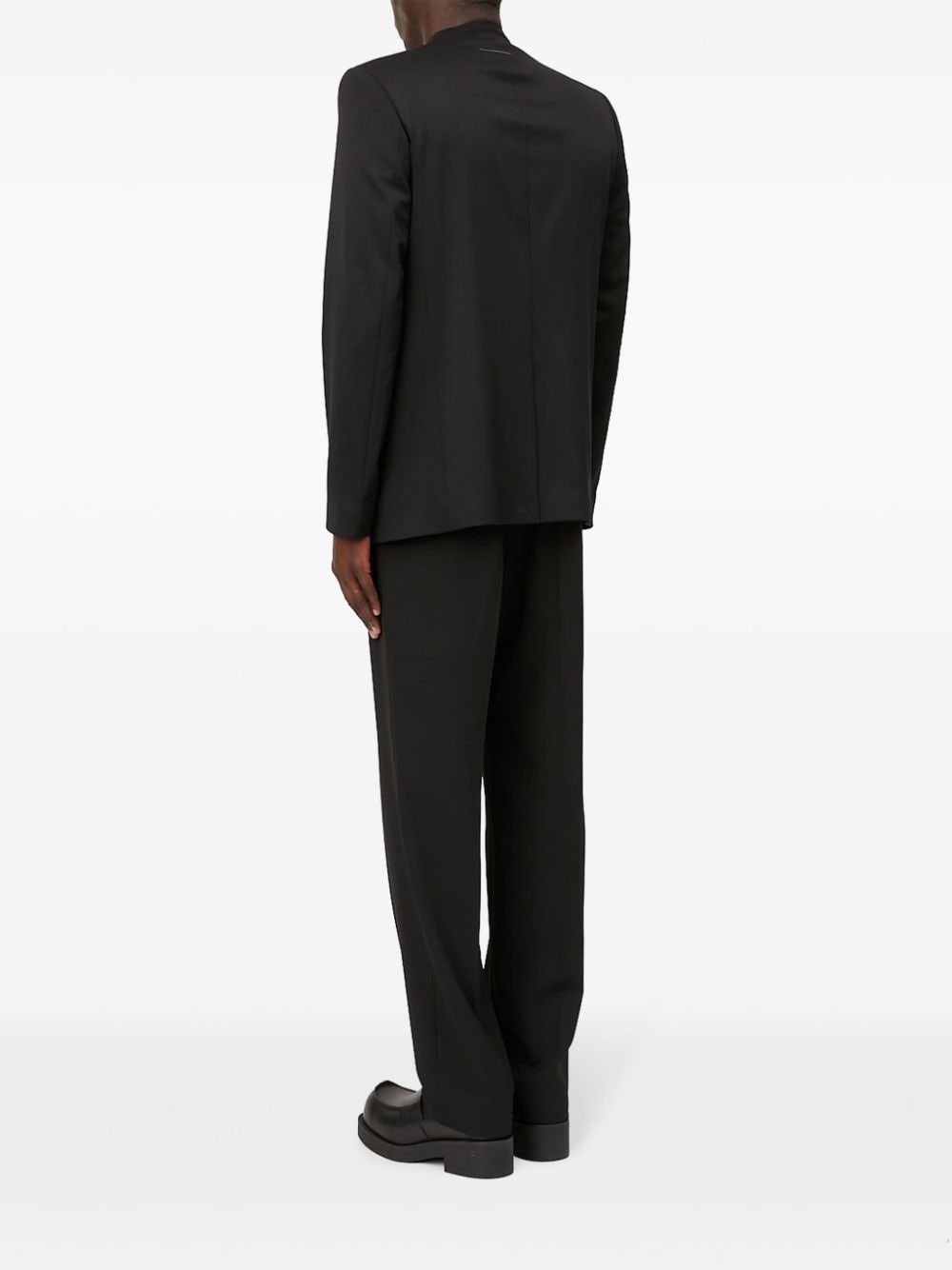 single-breasted twill blazer - 5
