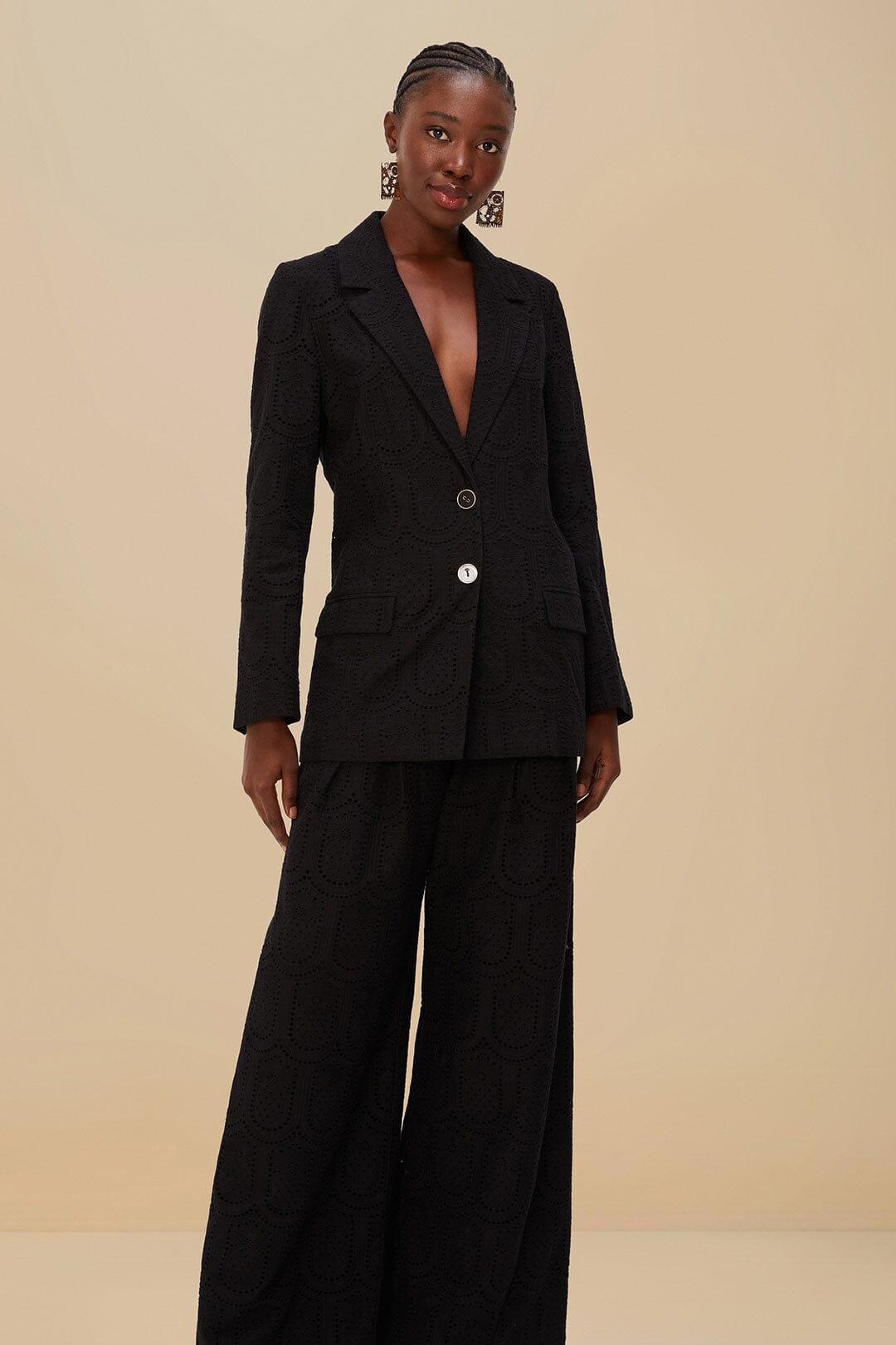 Black Eyelet Pants - 2