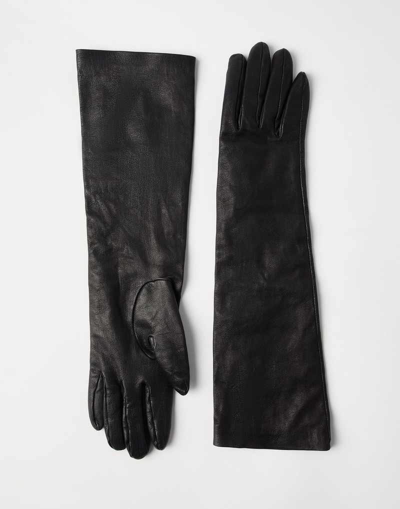 Nappa leather long gloves 1