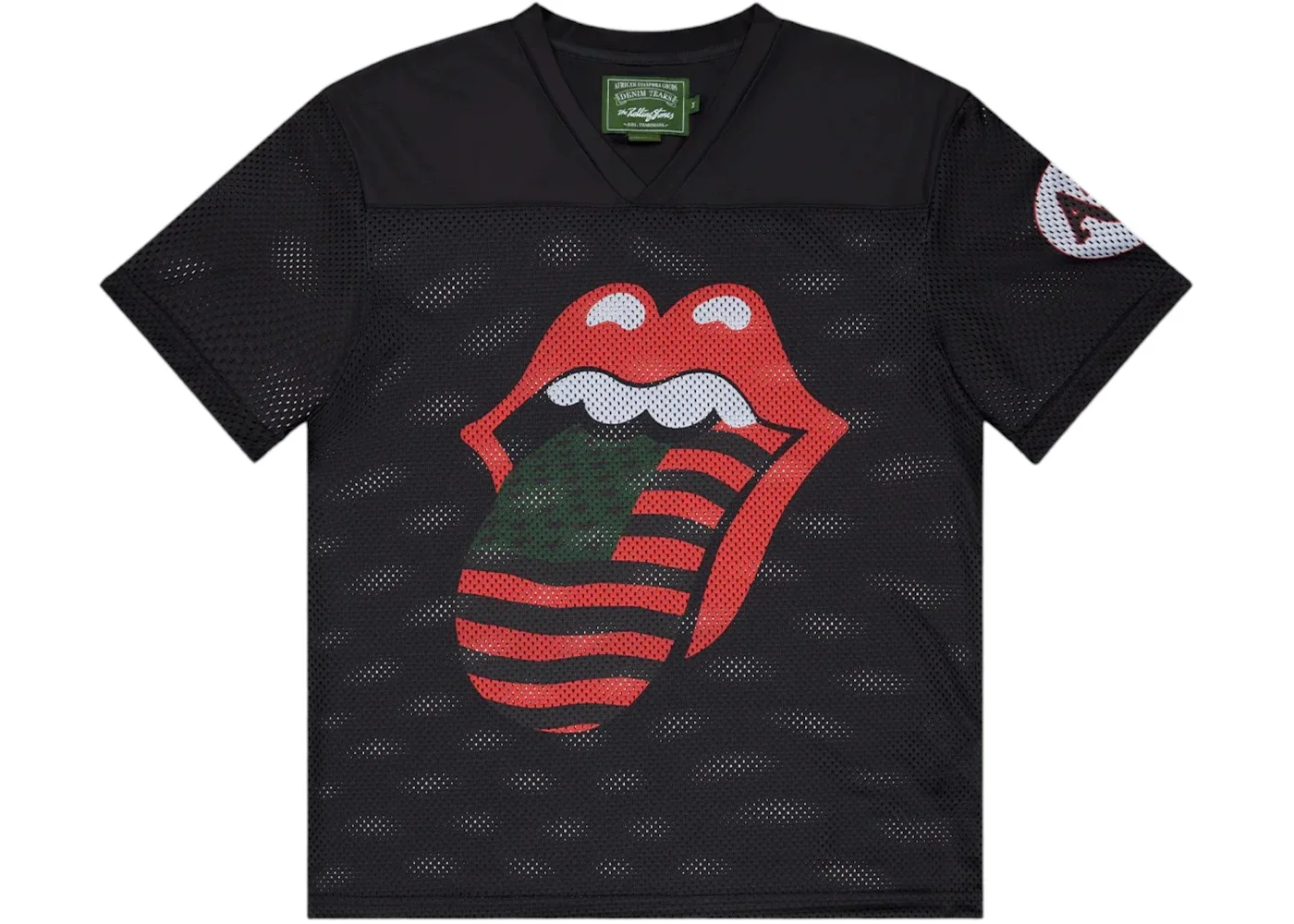 Denim Tears x Rolling Stones Football Jersey Black - 1