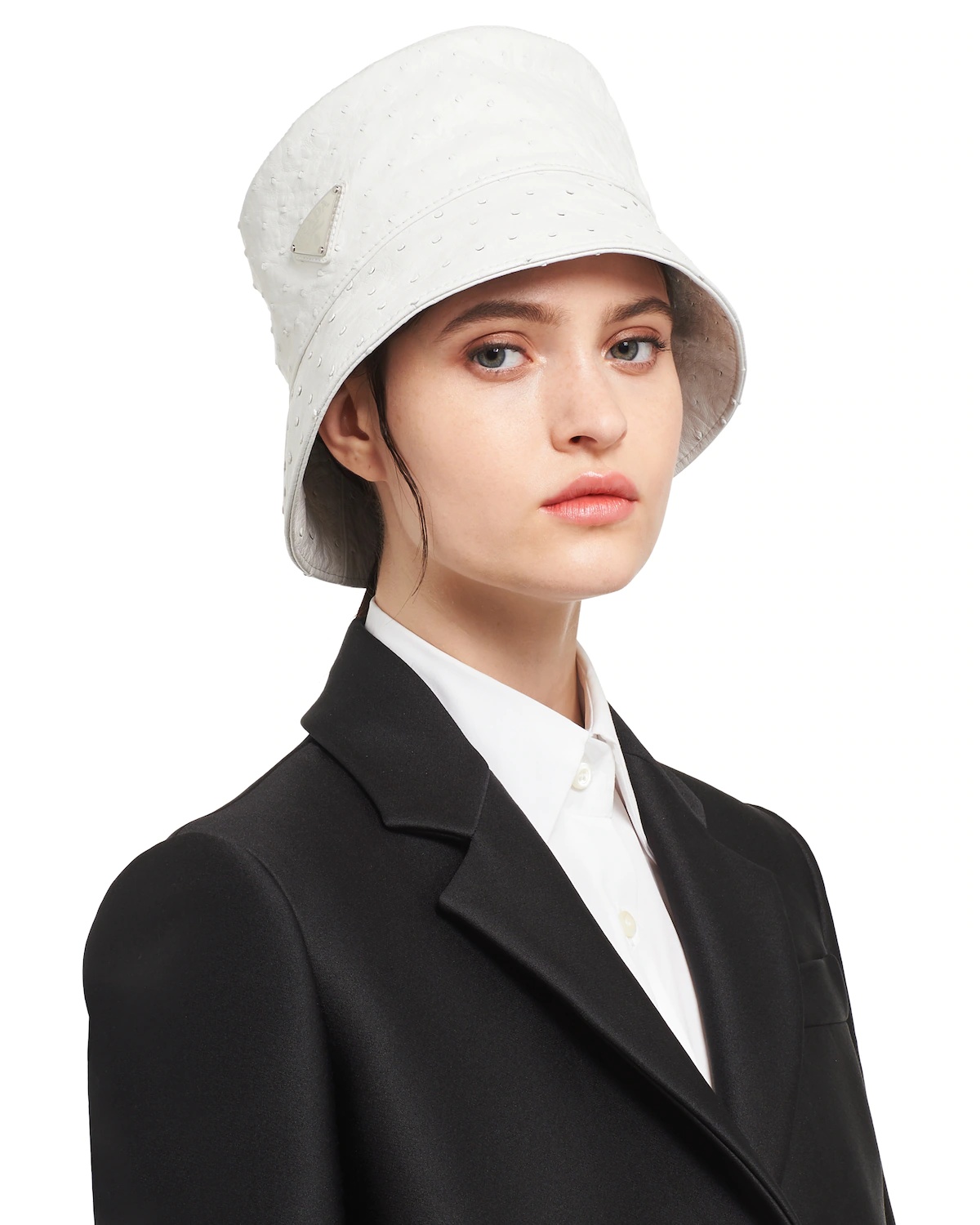 Ostrich leather bucket hat - 2