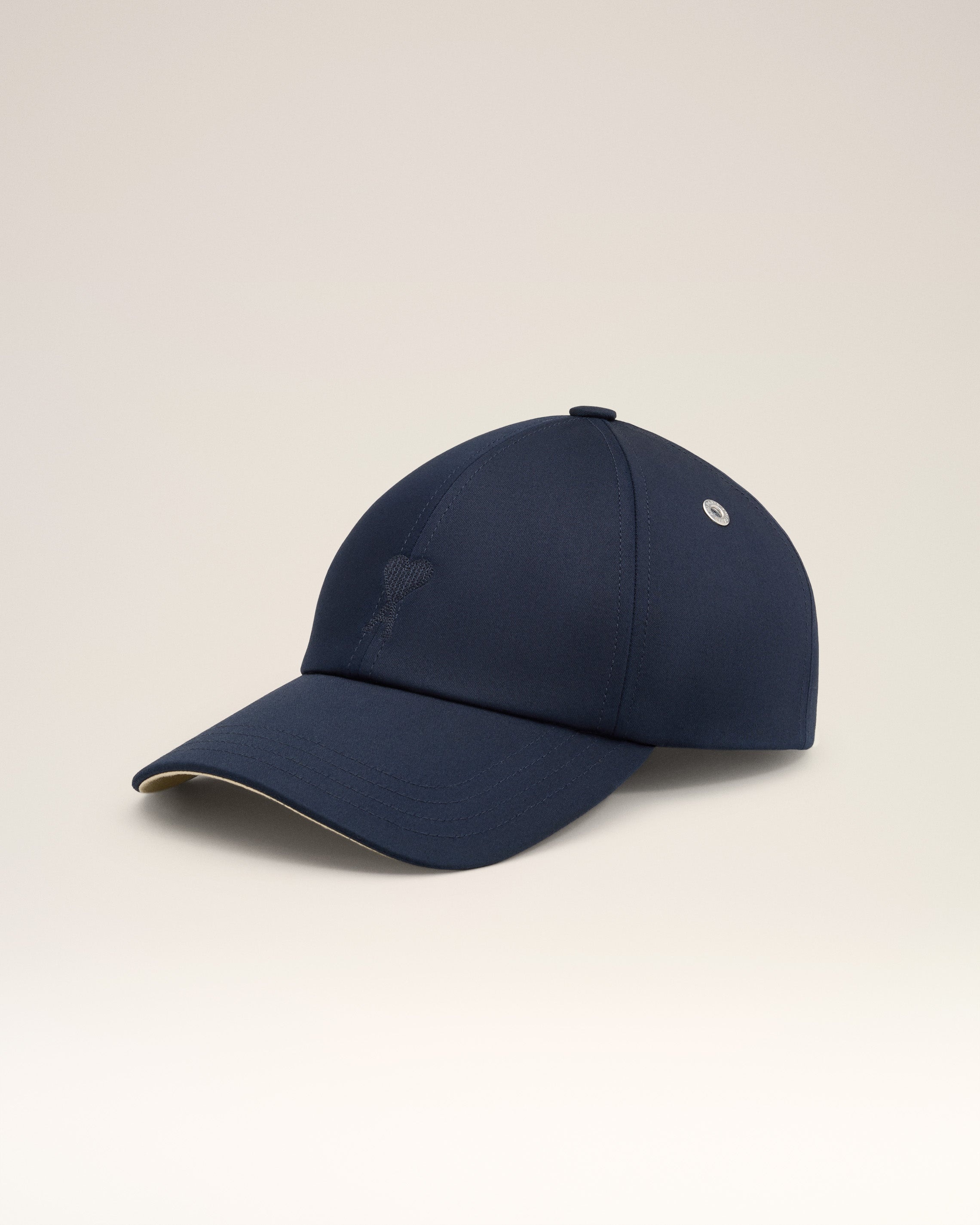 NAVY COTTON TONAL AMI DE COEUR EMBROIDERY CAP - 1