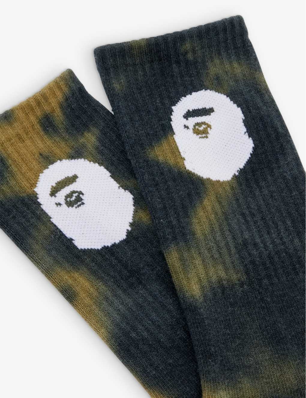 Brand-print tie-dye cotton-blend socks - 2