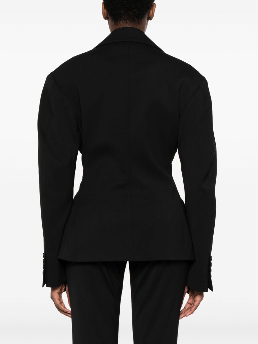stretch-wool tailored blazer - 4