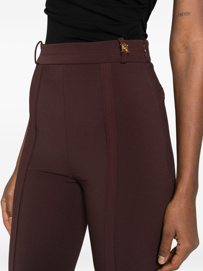 crepe flared trousers 5