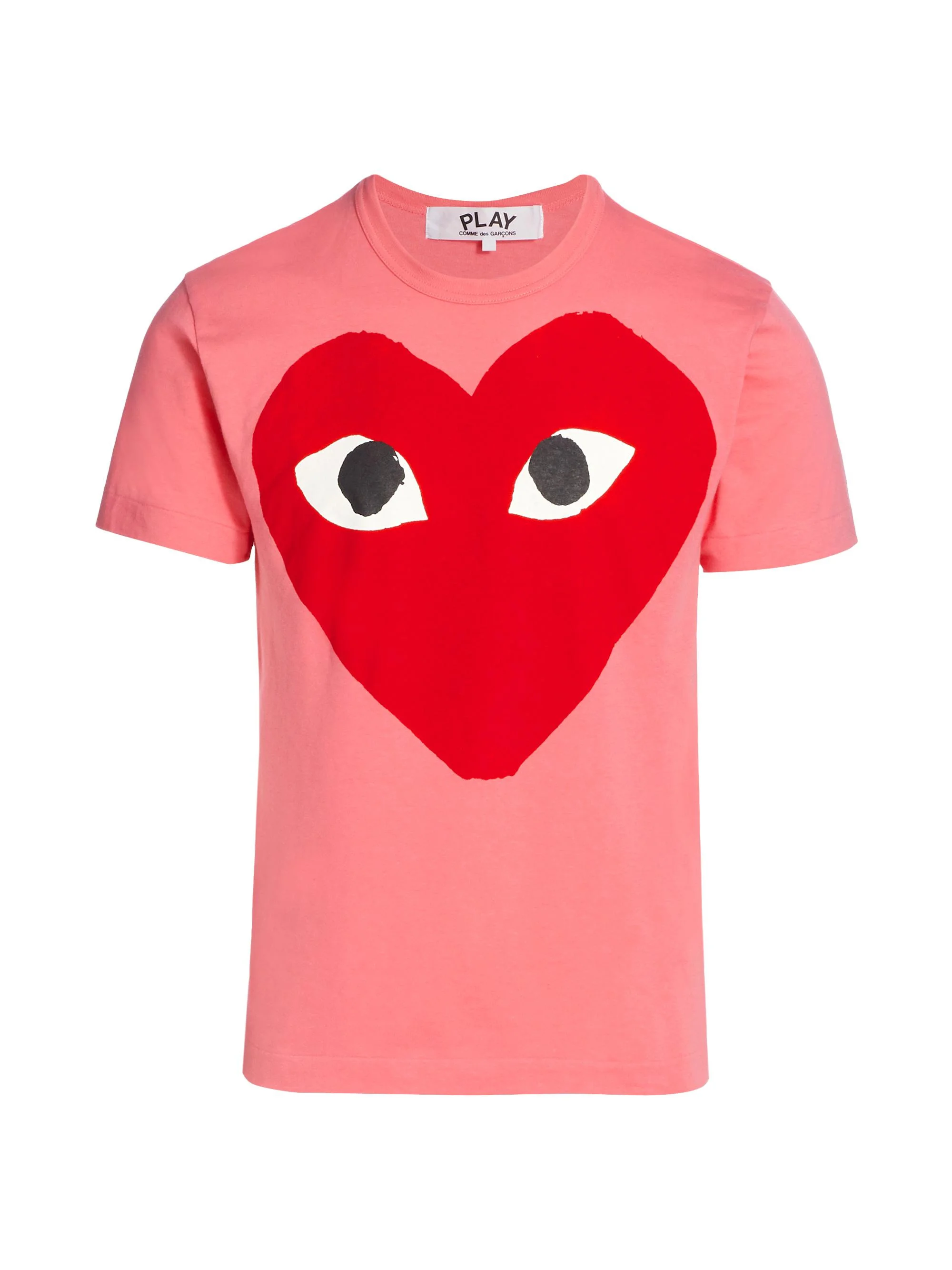 Men Large Center Heart Graphic T-Shirt - Pink - 1