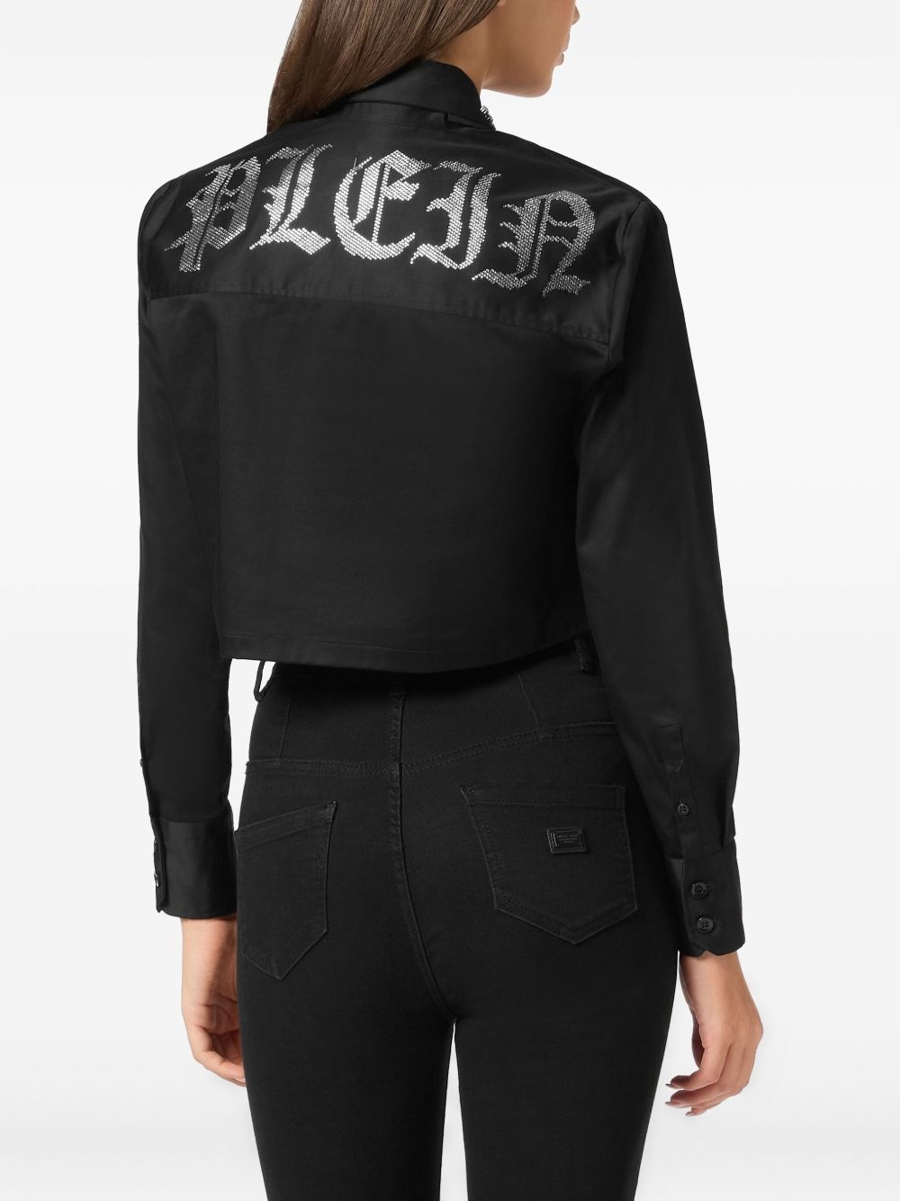 Gothic Plein Cropped shirt - 4