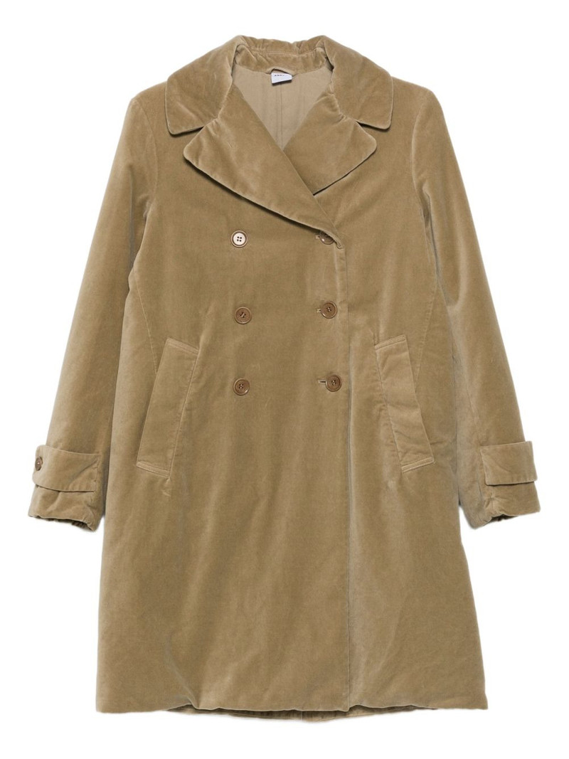 double-breasted velvet coat 1