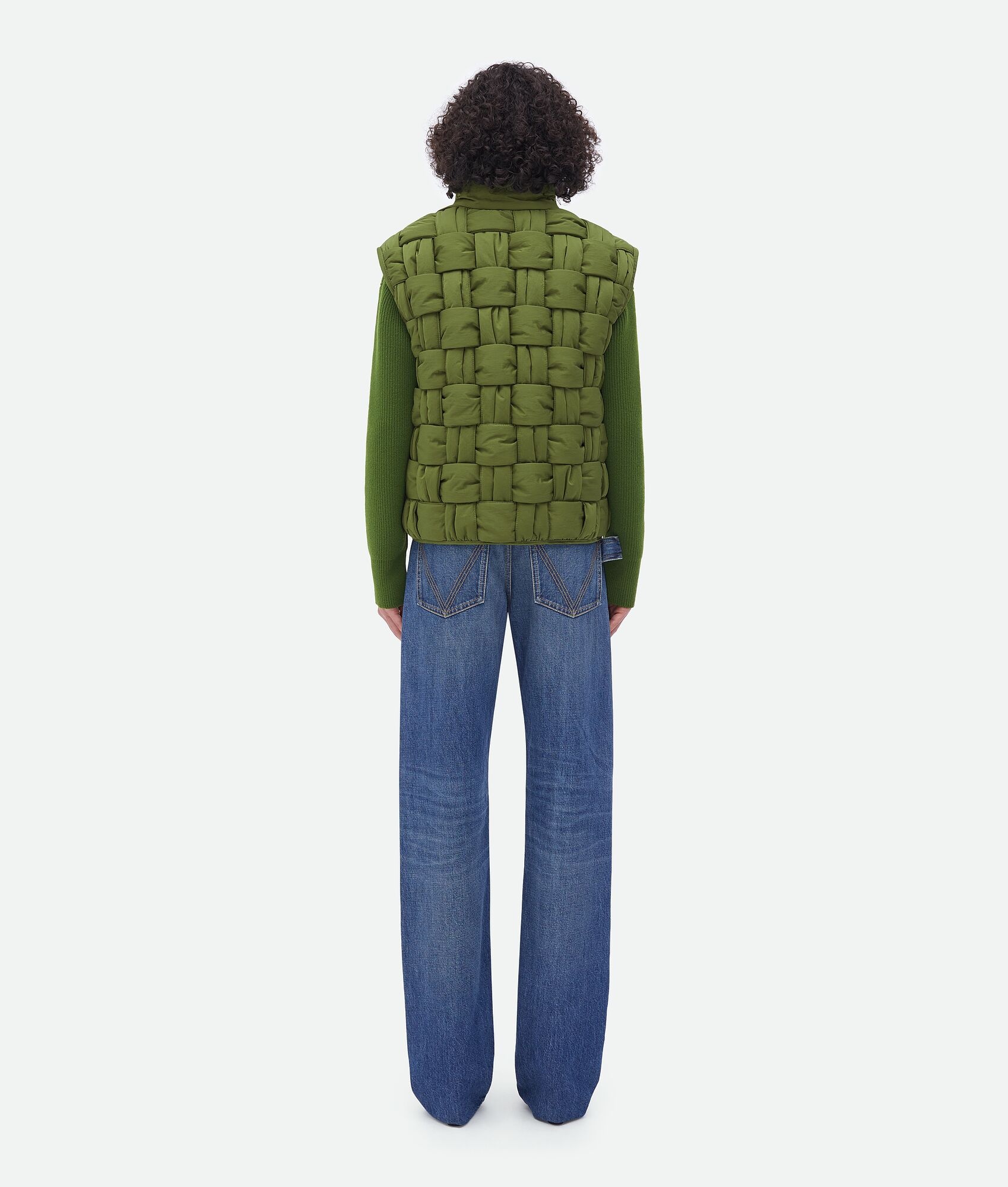 Padded Nylon Intreccio Gilet - 3