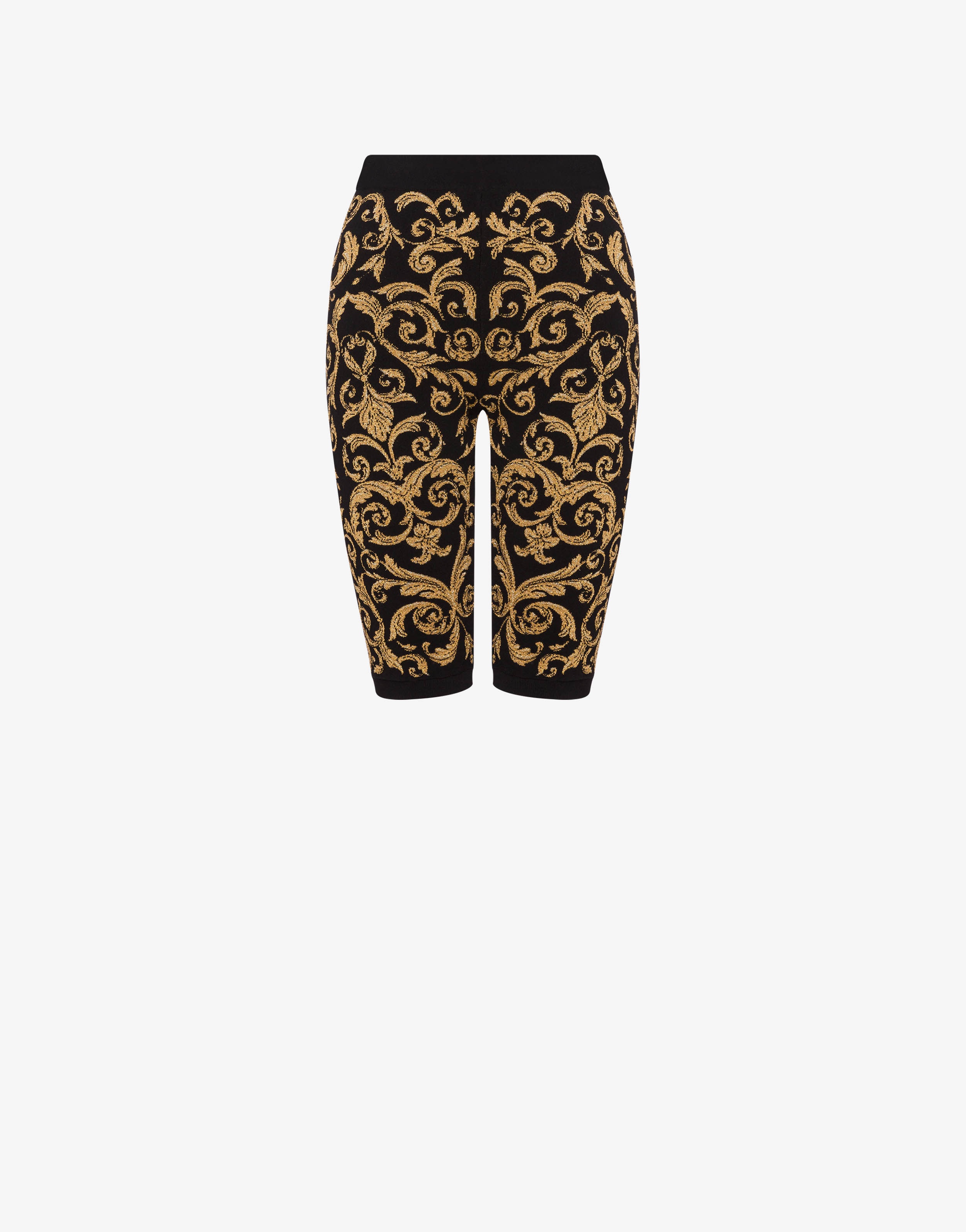 BAROQUE JACQUARD KNIT BIKE SHORTS - 1