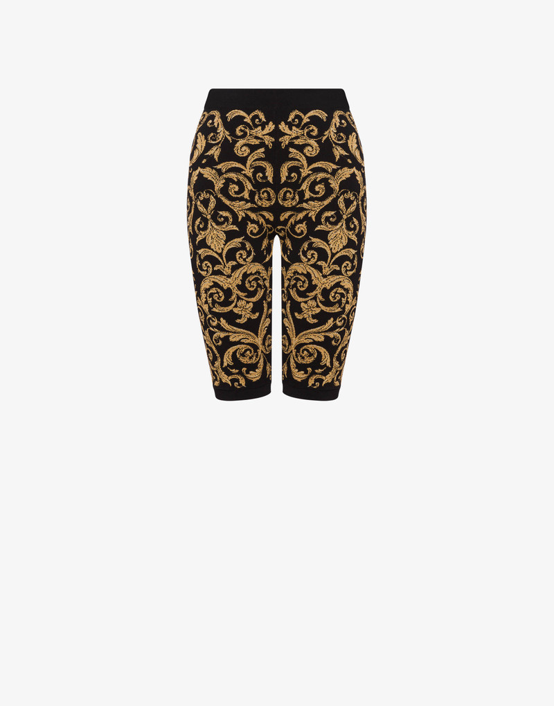 BAROQUE JACQUARD KNIT BIKE SHORTS 1