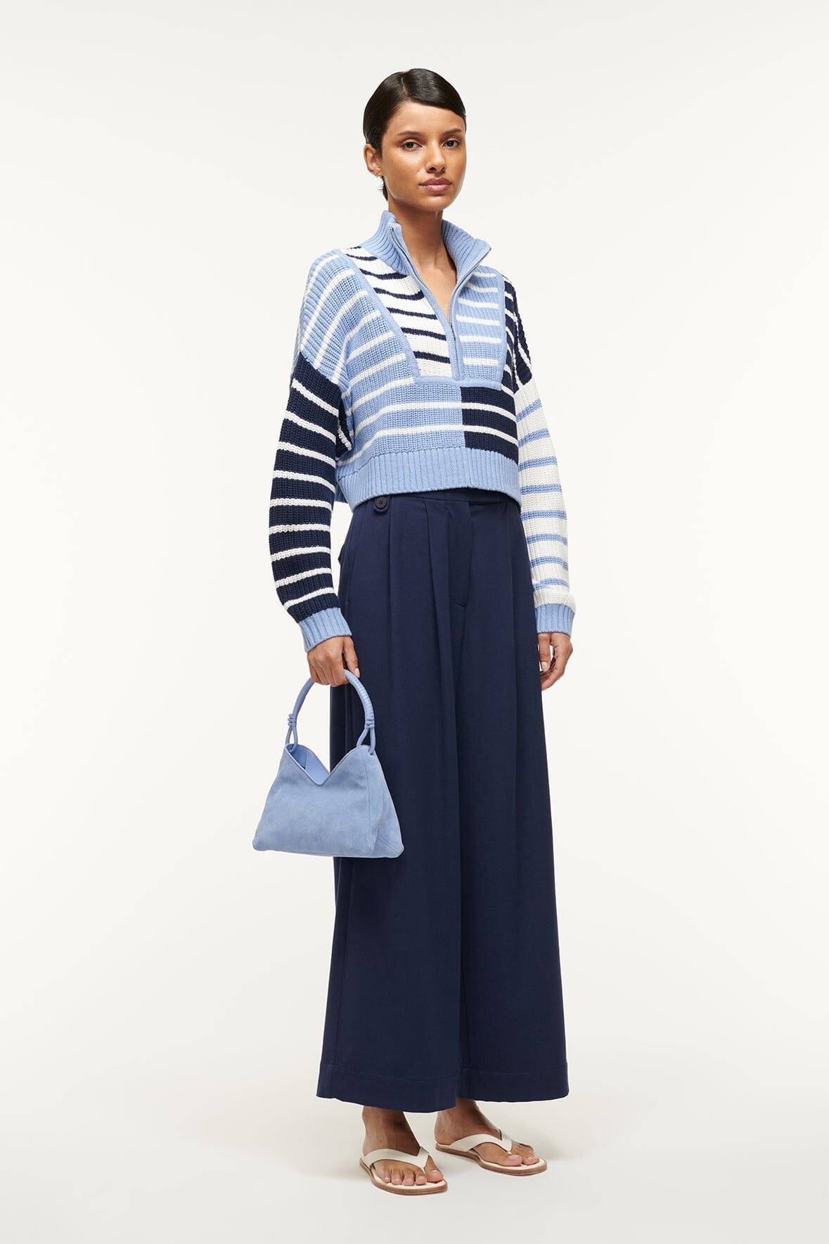 STAUD VALERIE SHOULDER BAG BLUE HYDRANGEA - 5