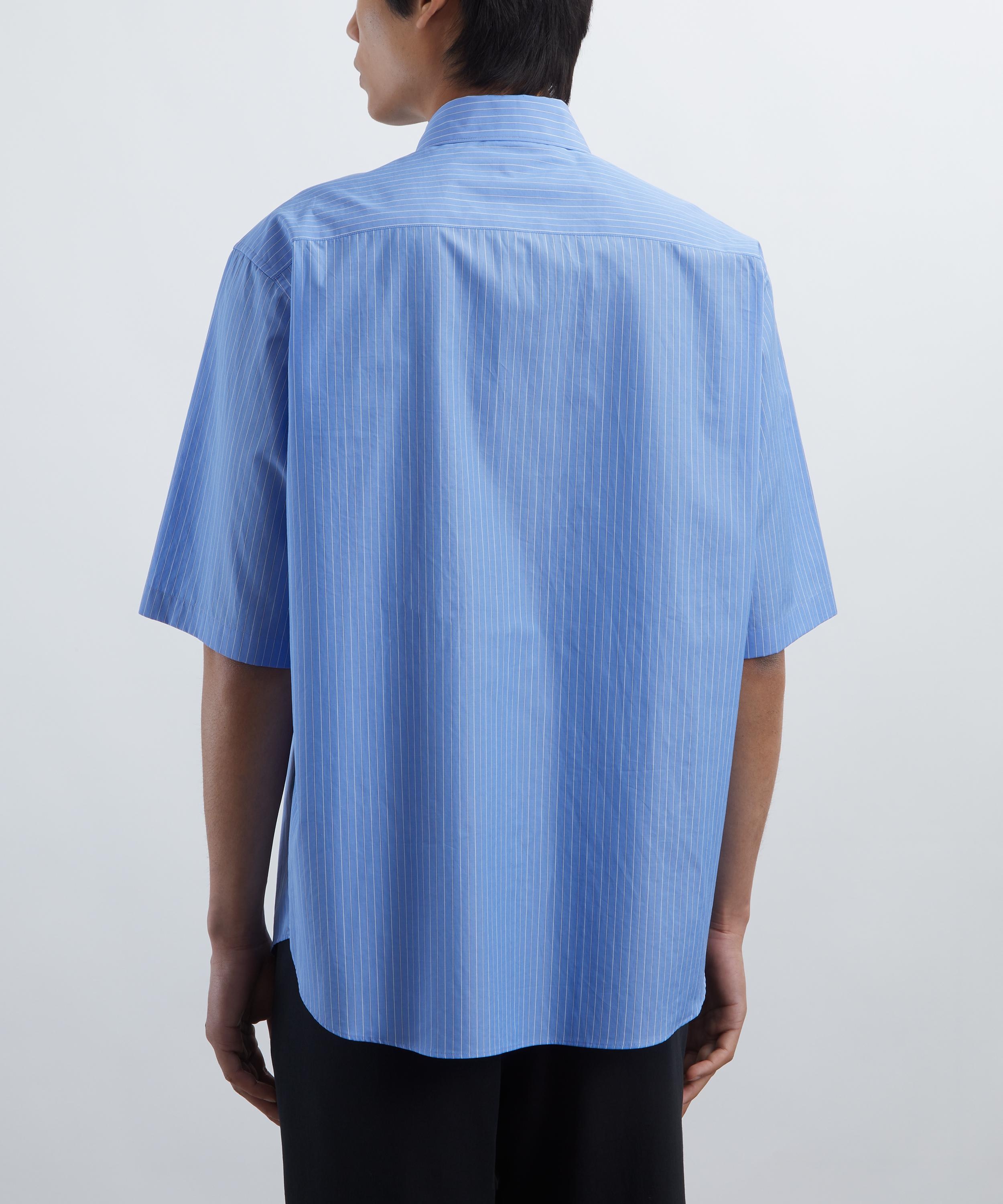 Suvin High Count Cloth Stripe Half-Sleeve Shirt - 4