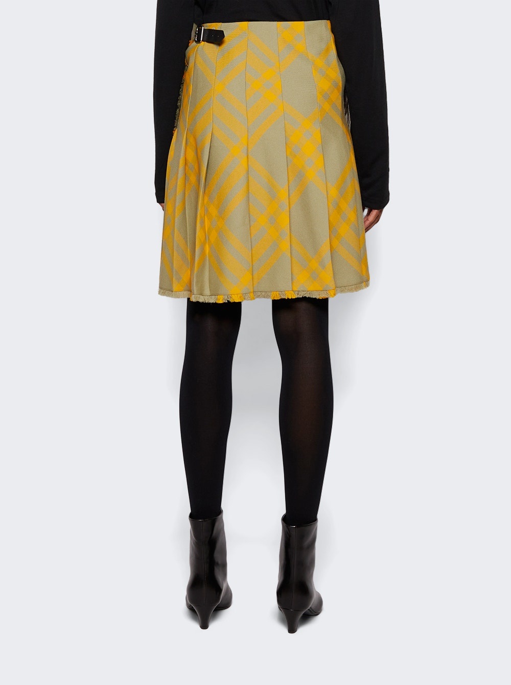 Ip Check Pattern Skirt Yellow - 5