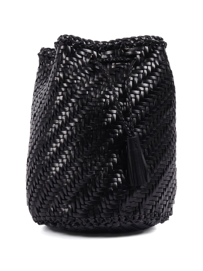 Pompom Double Jump leather bucket bag 3