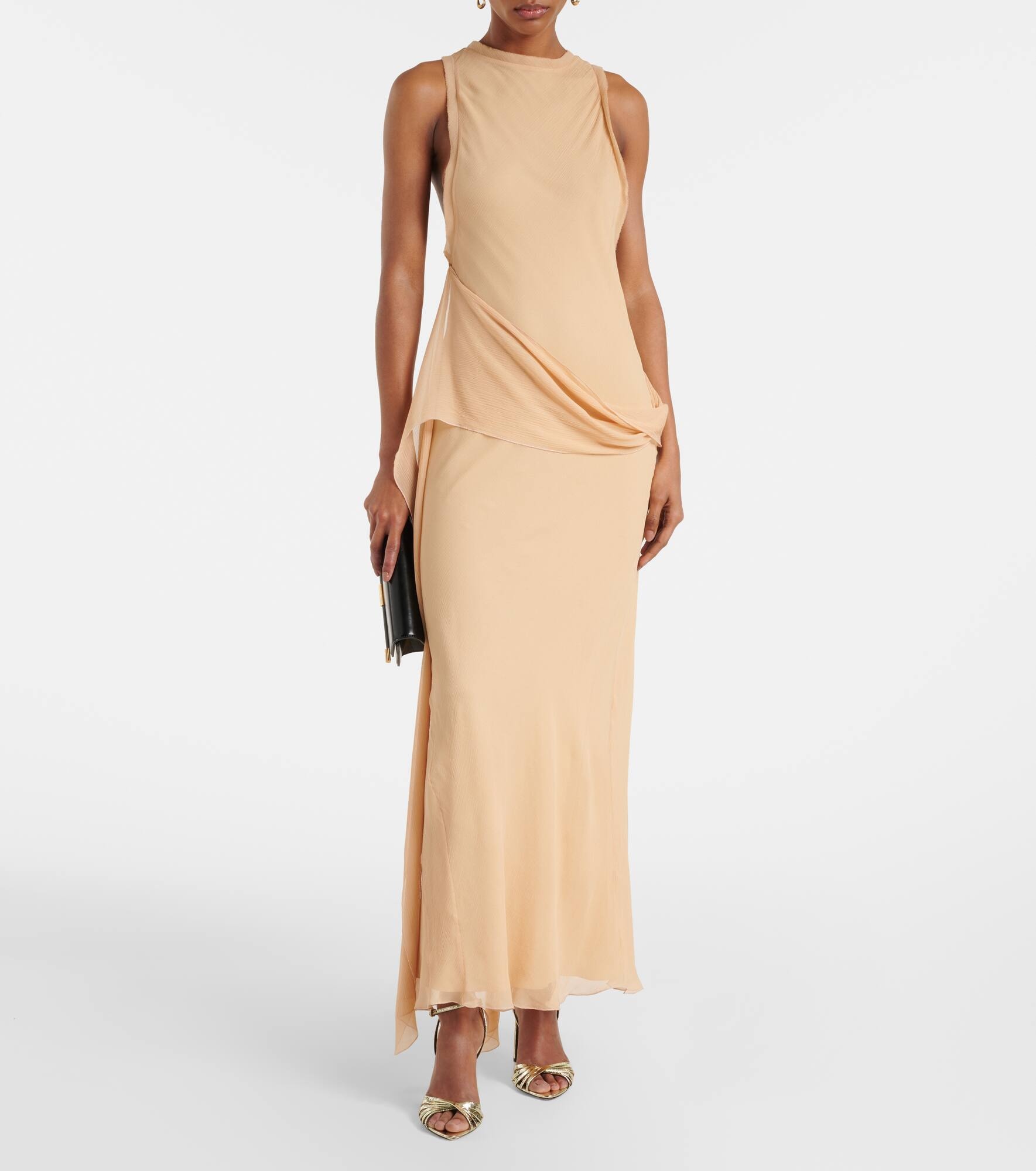 Draped silk gown - 2