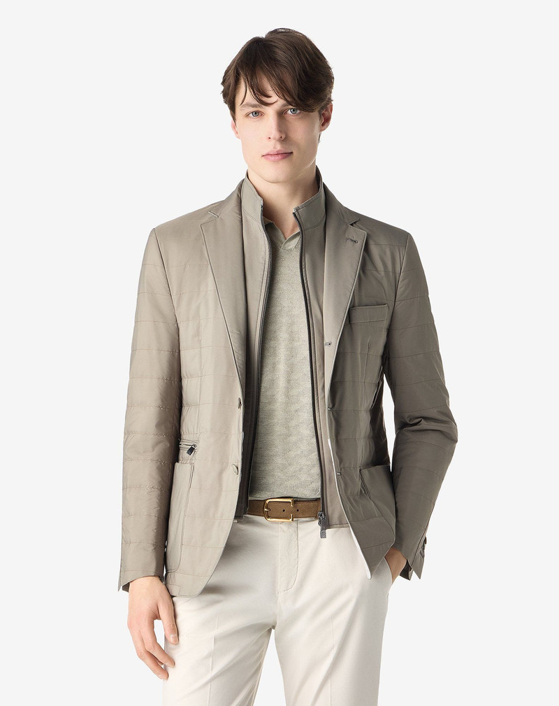 CORNELIANI Light green jacket with water-repellent inner vest outlook