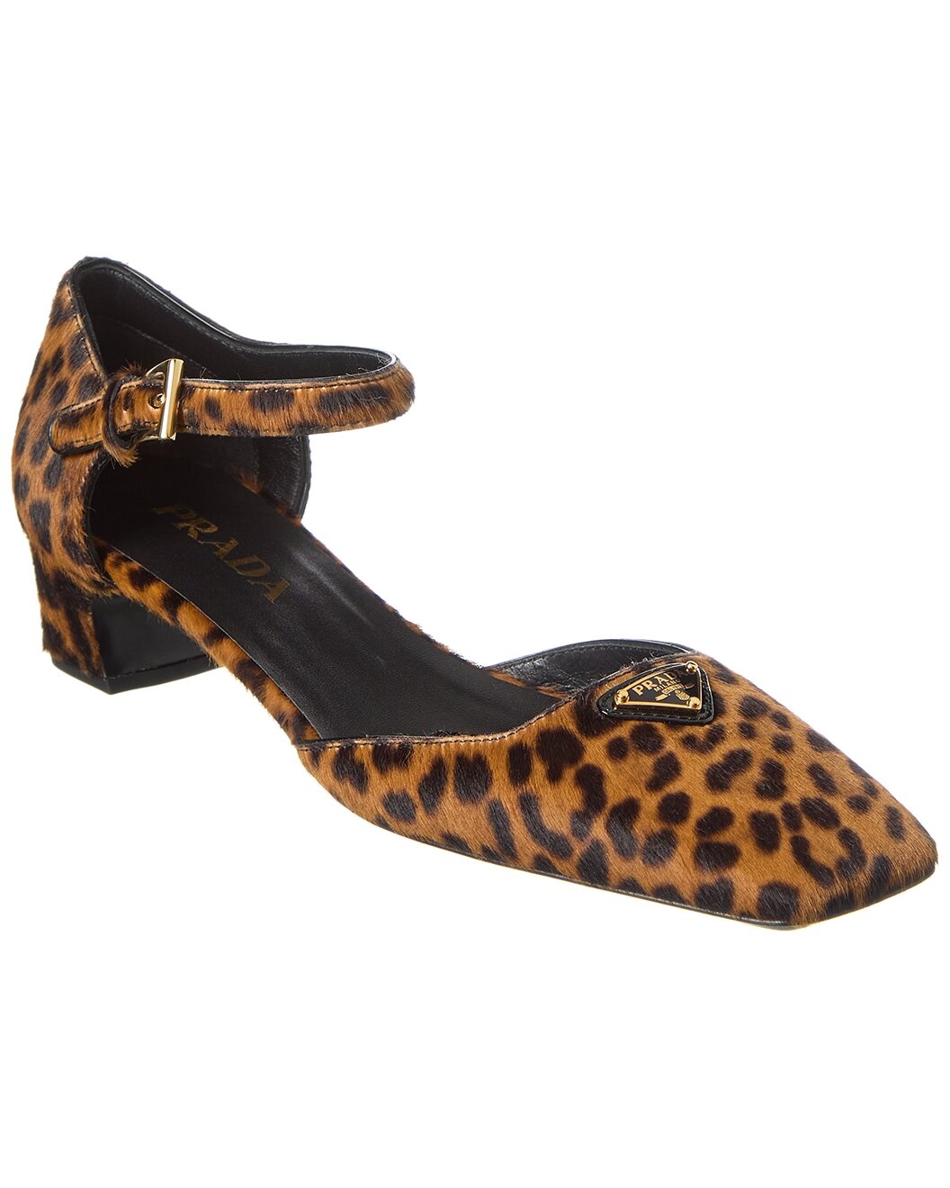 Prada Logo Haircalf Mary Jane Pump - 1