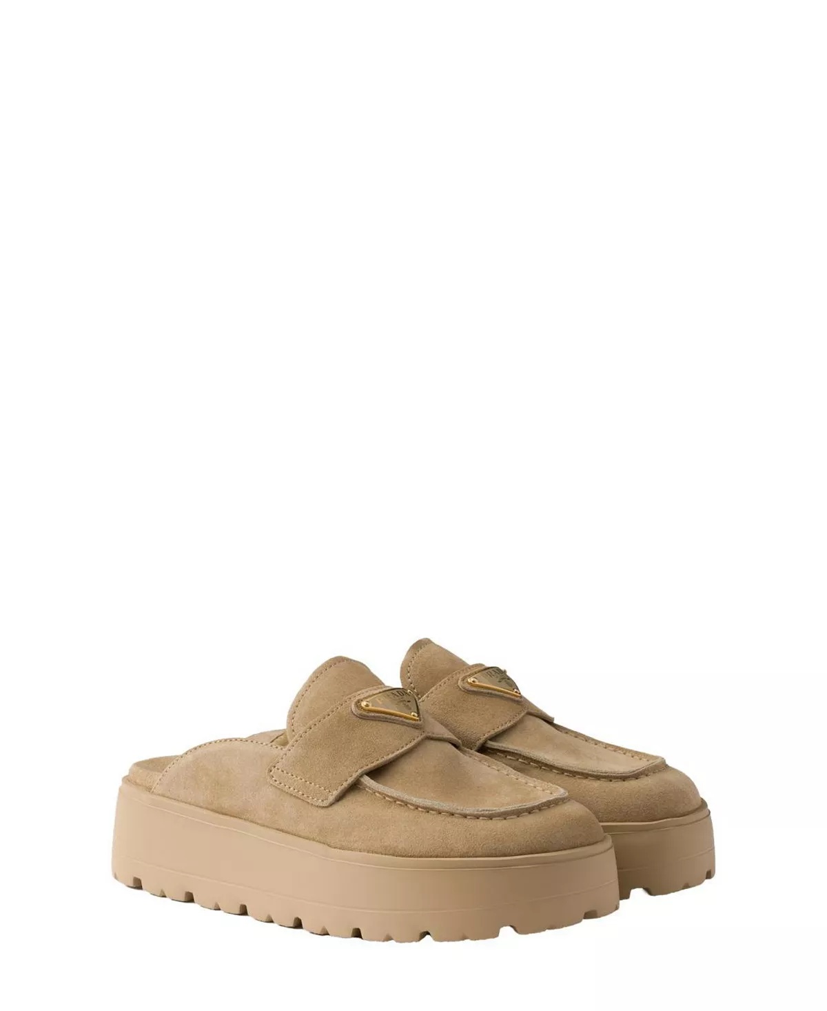 Women's Suede Flatform Mules - 1