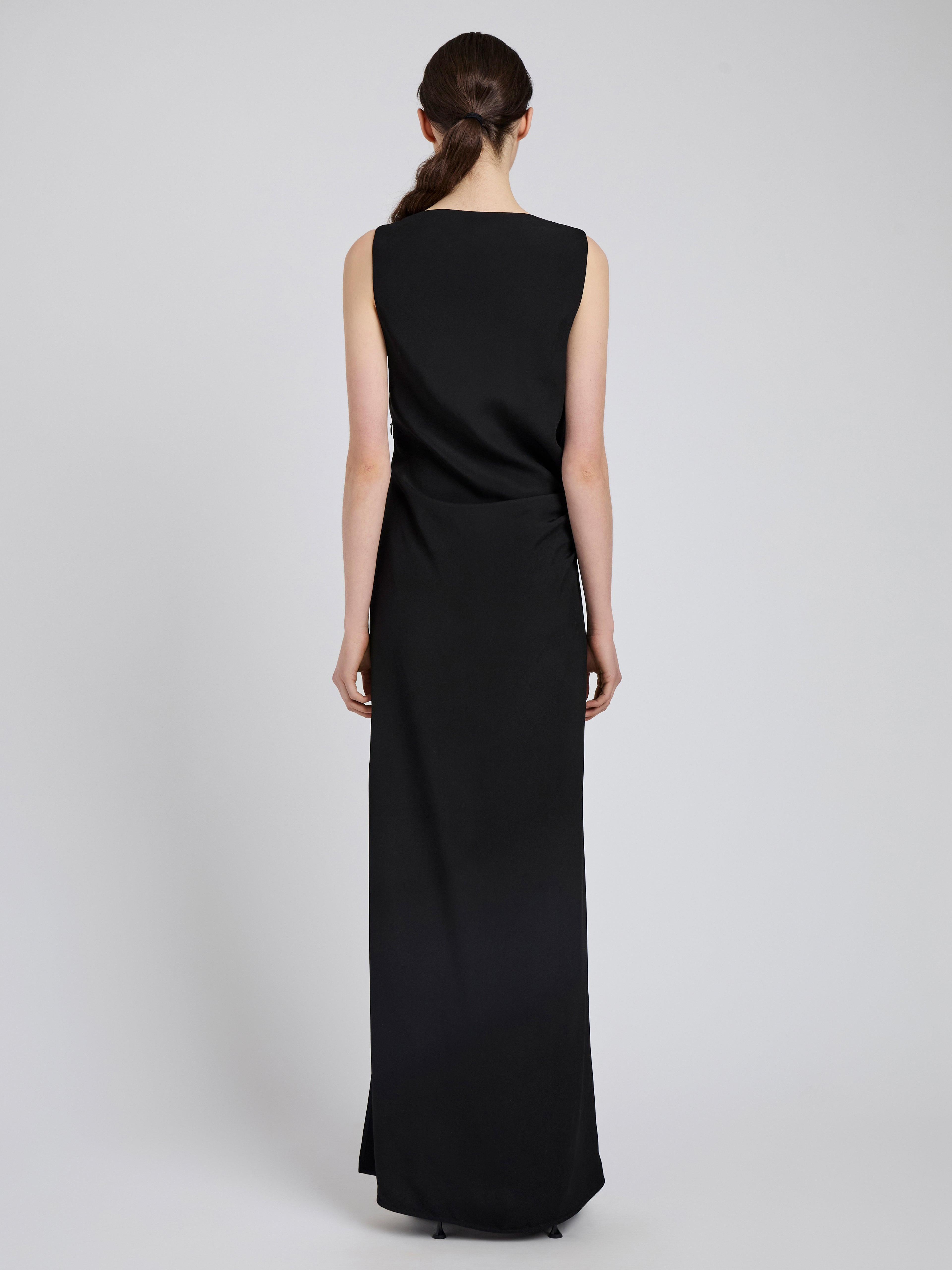 Indria Dress in Matte Double Crepe - 4