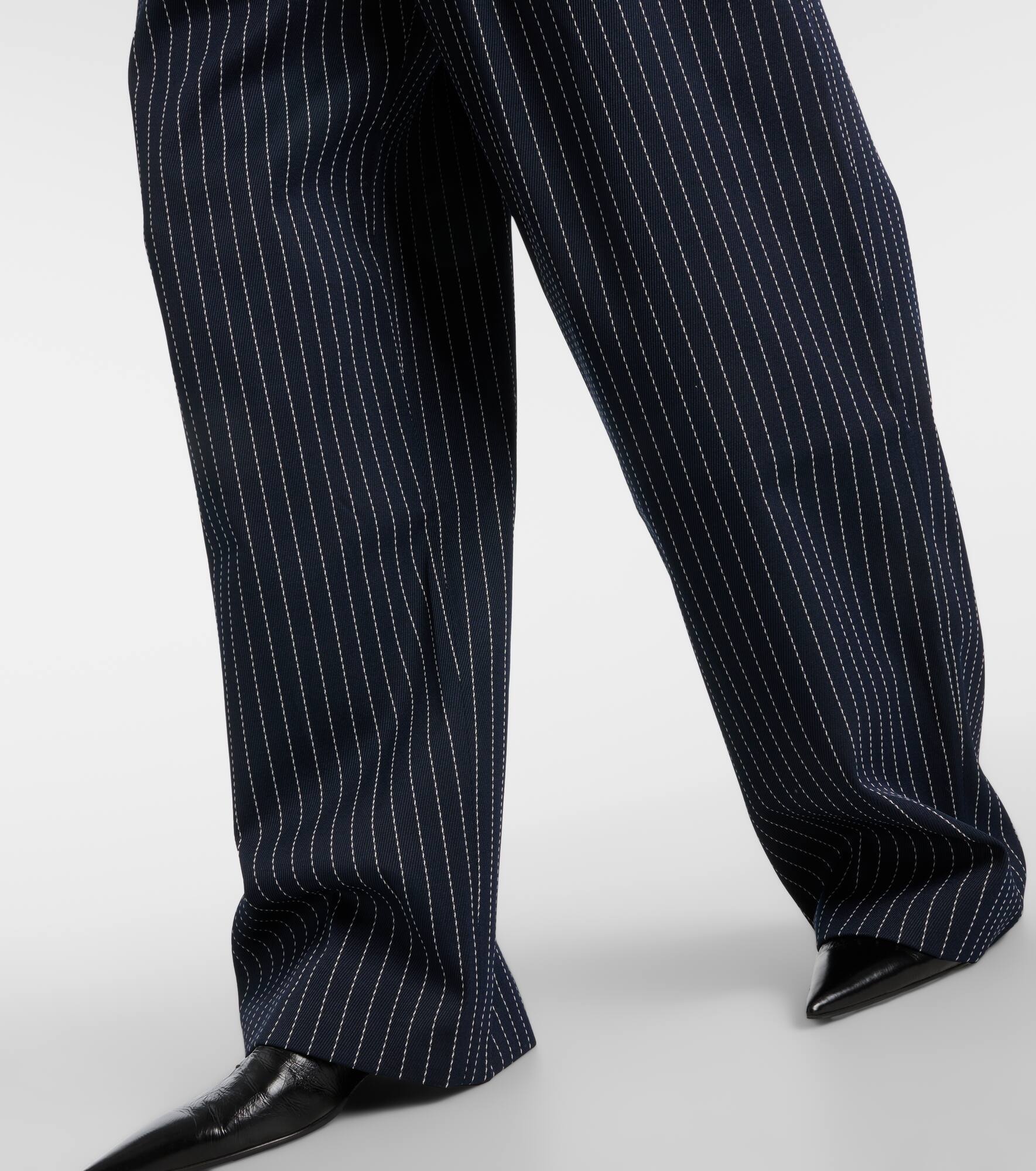 Ripley pinstripe twill wide-leg pants - 5