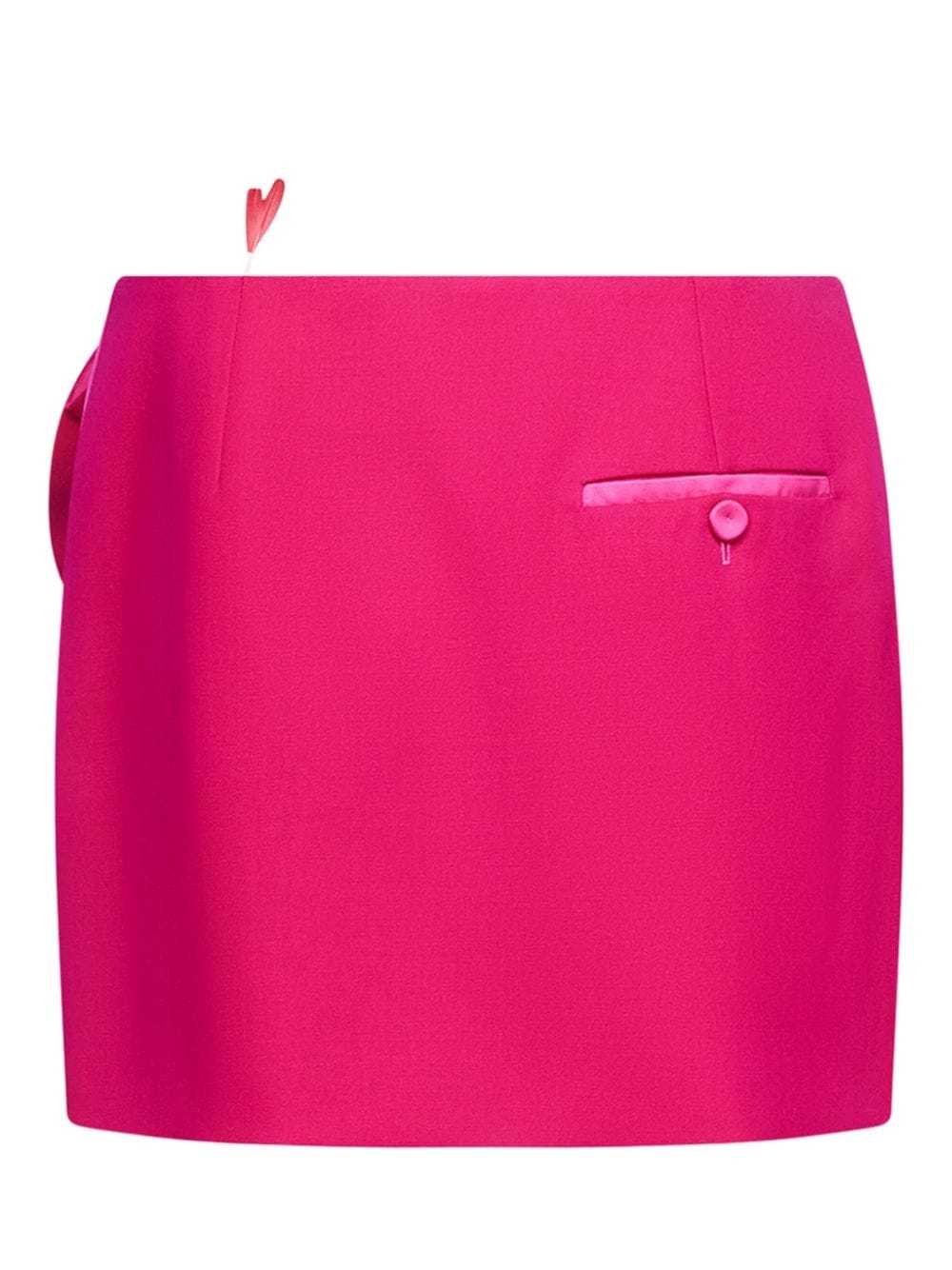 floral-appliqué wool miniskirt - 6