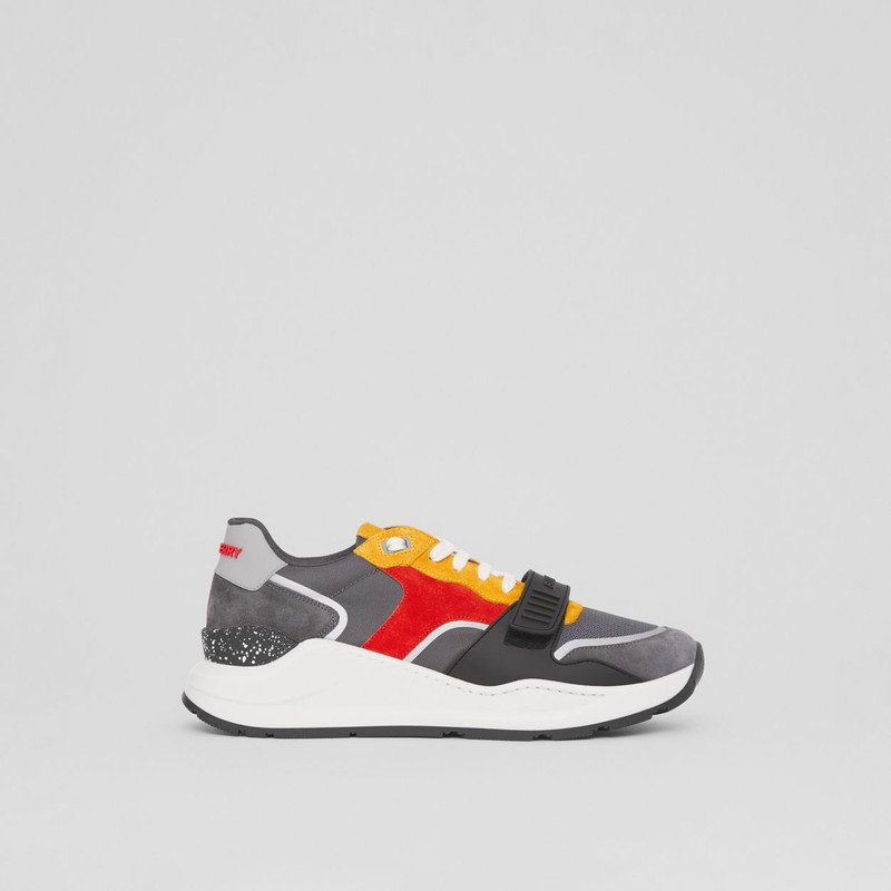 Burberry Suede, Leather and Mesh Sneakers outlook