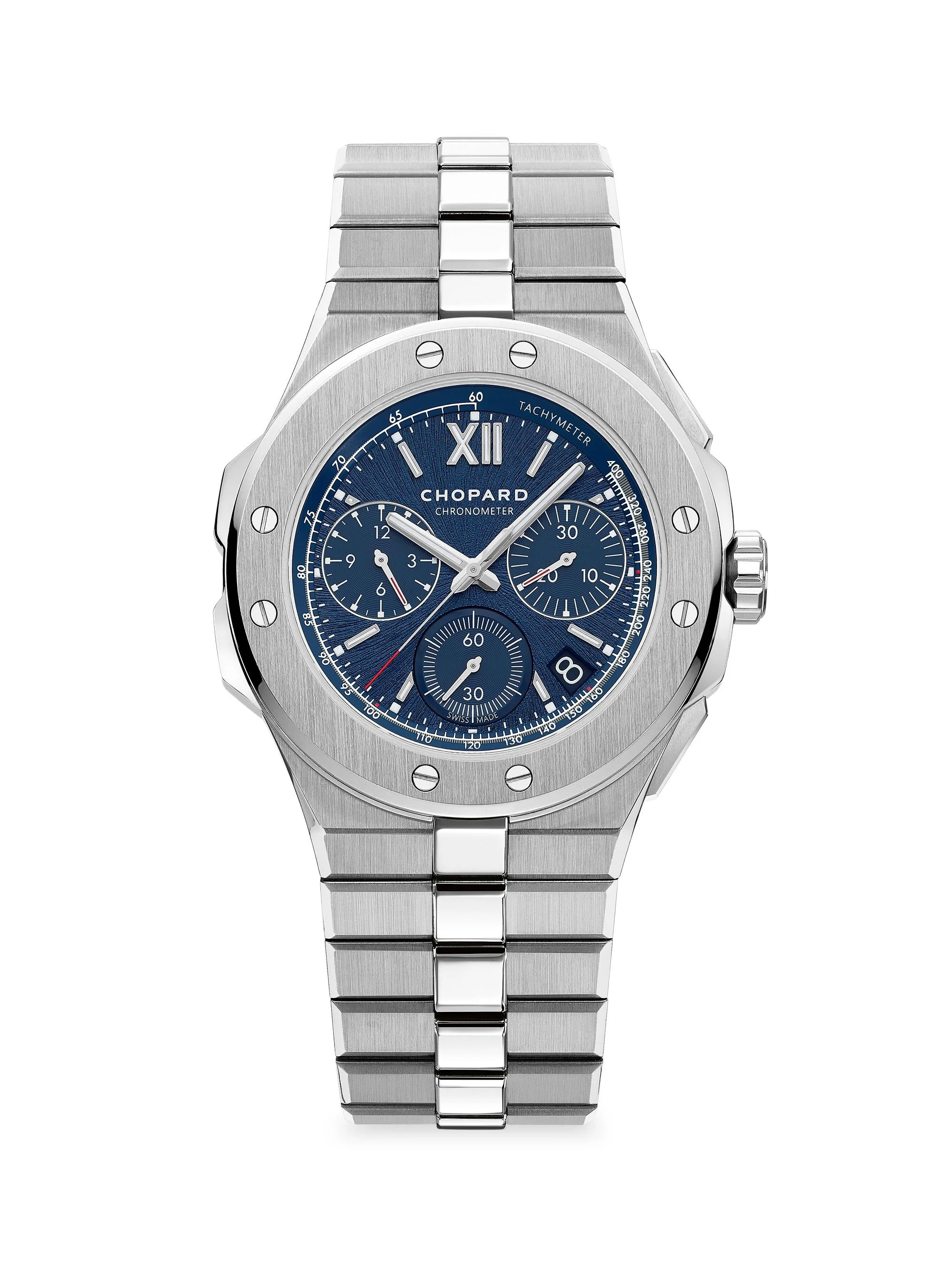 Men's Alpine Eagle Chronograph Stainless Steel & Blue-Dial Bracelet Watch - 1