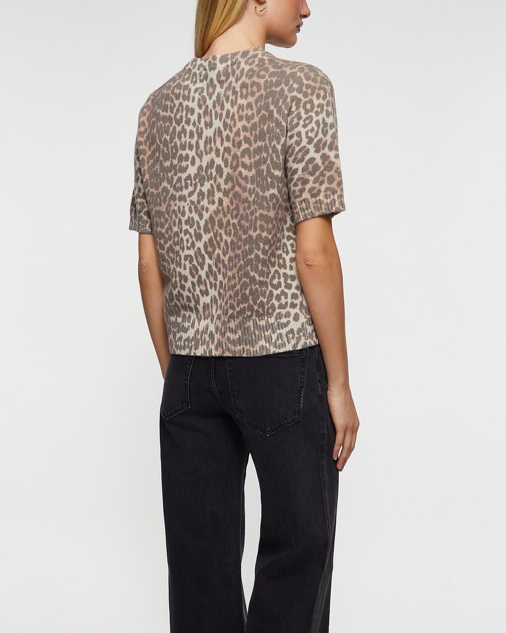T-Shirt Graphic Wool Mix Leopard Leopard - 4