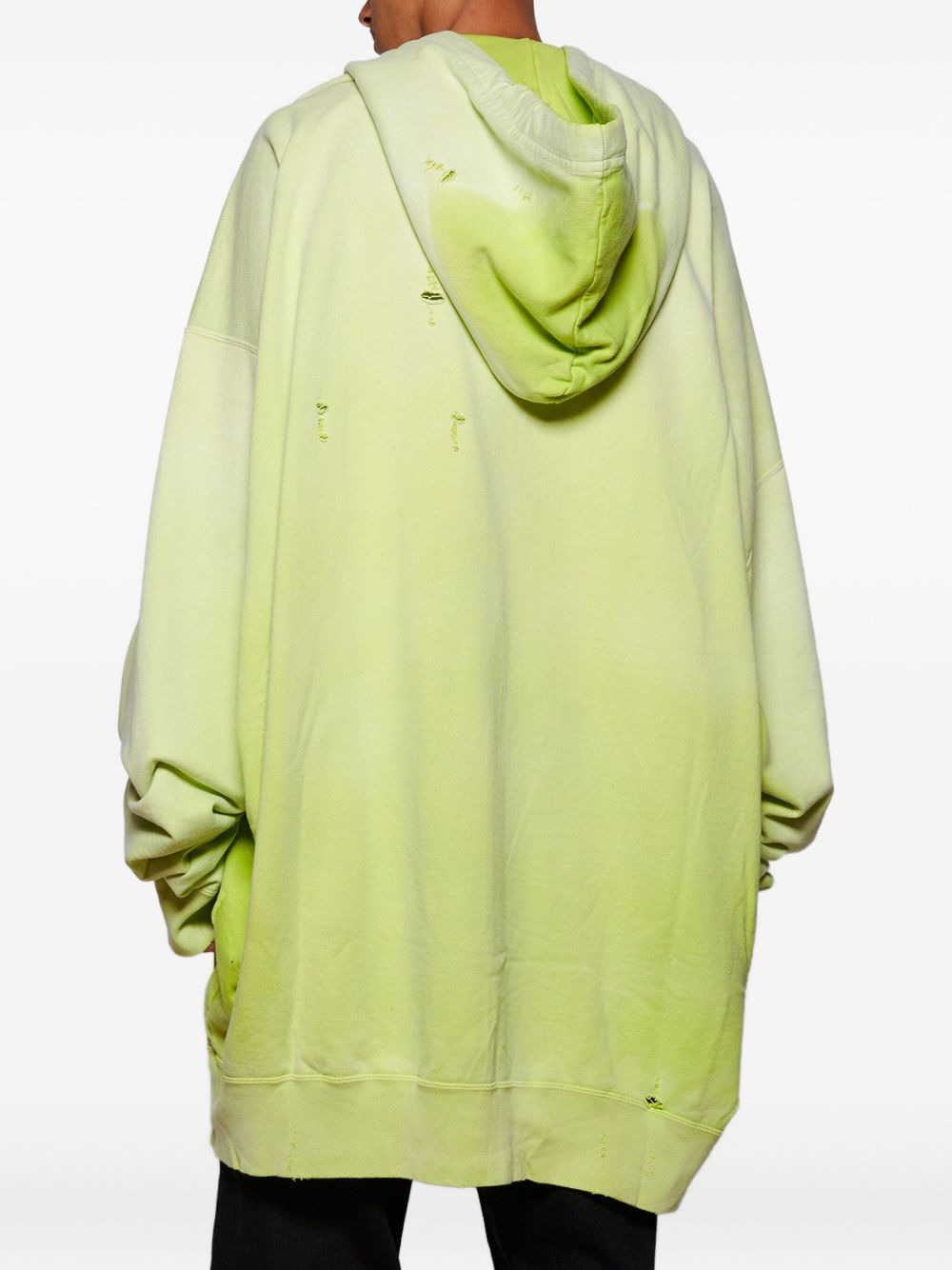 distressed zip-up hoodie - 5