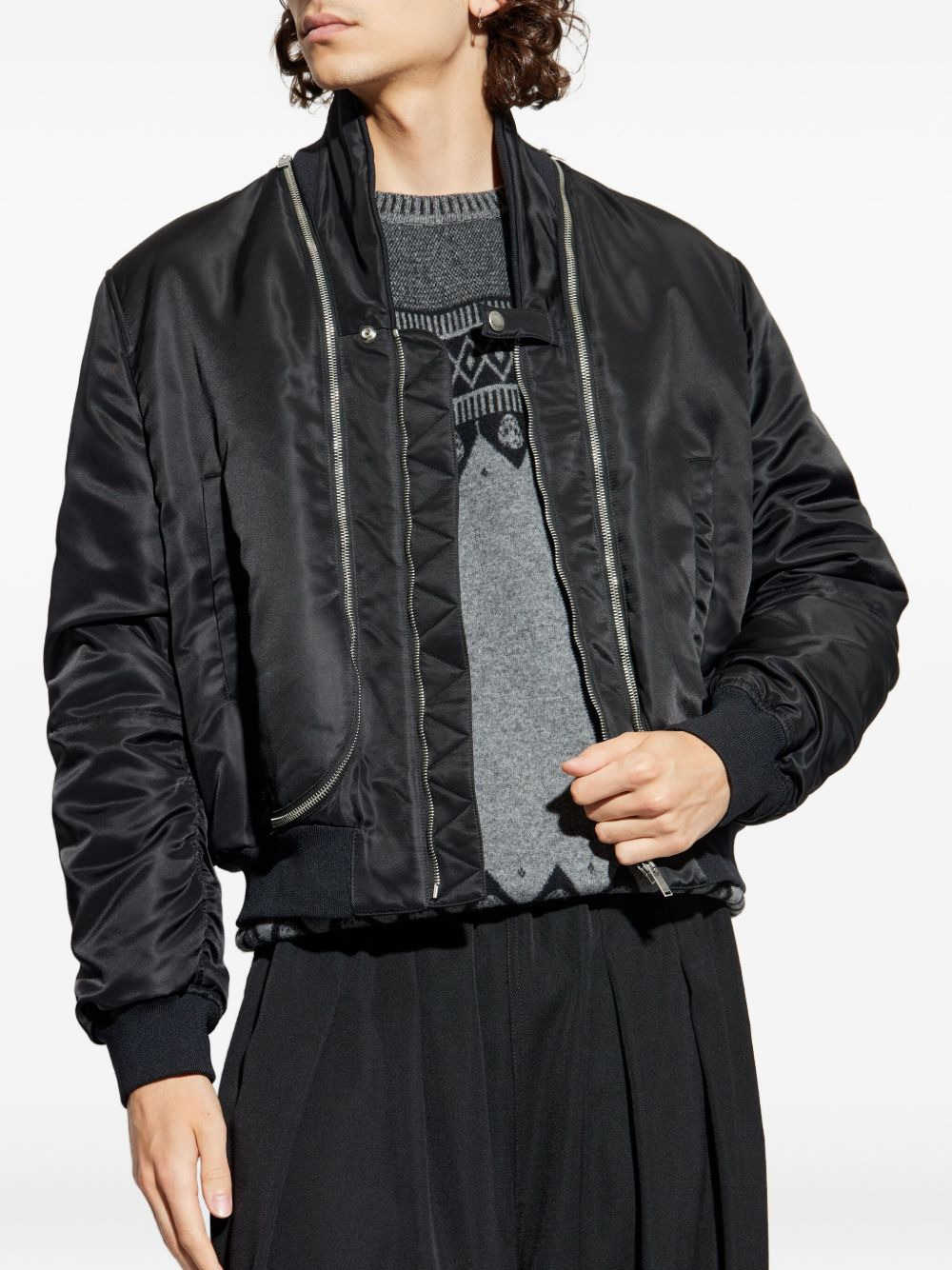 double-zip bomber jacket - 3