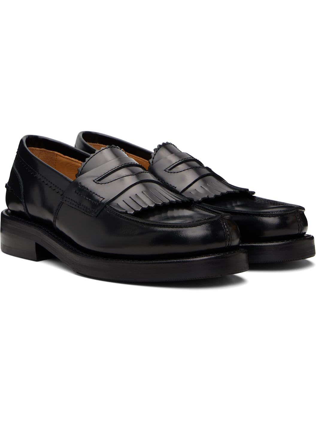 Black Leather Loafers - 4