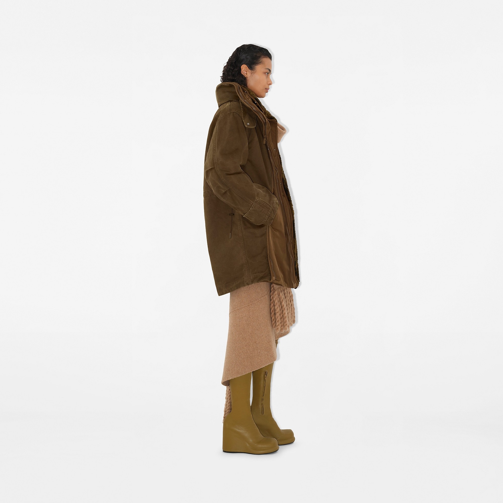 Detachable Warmer Cotton Parka - 4