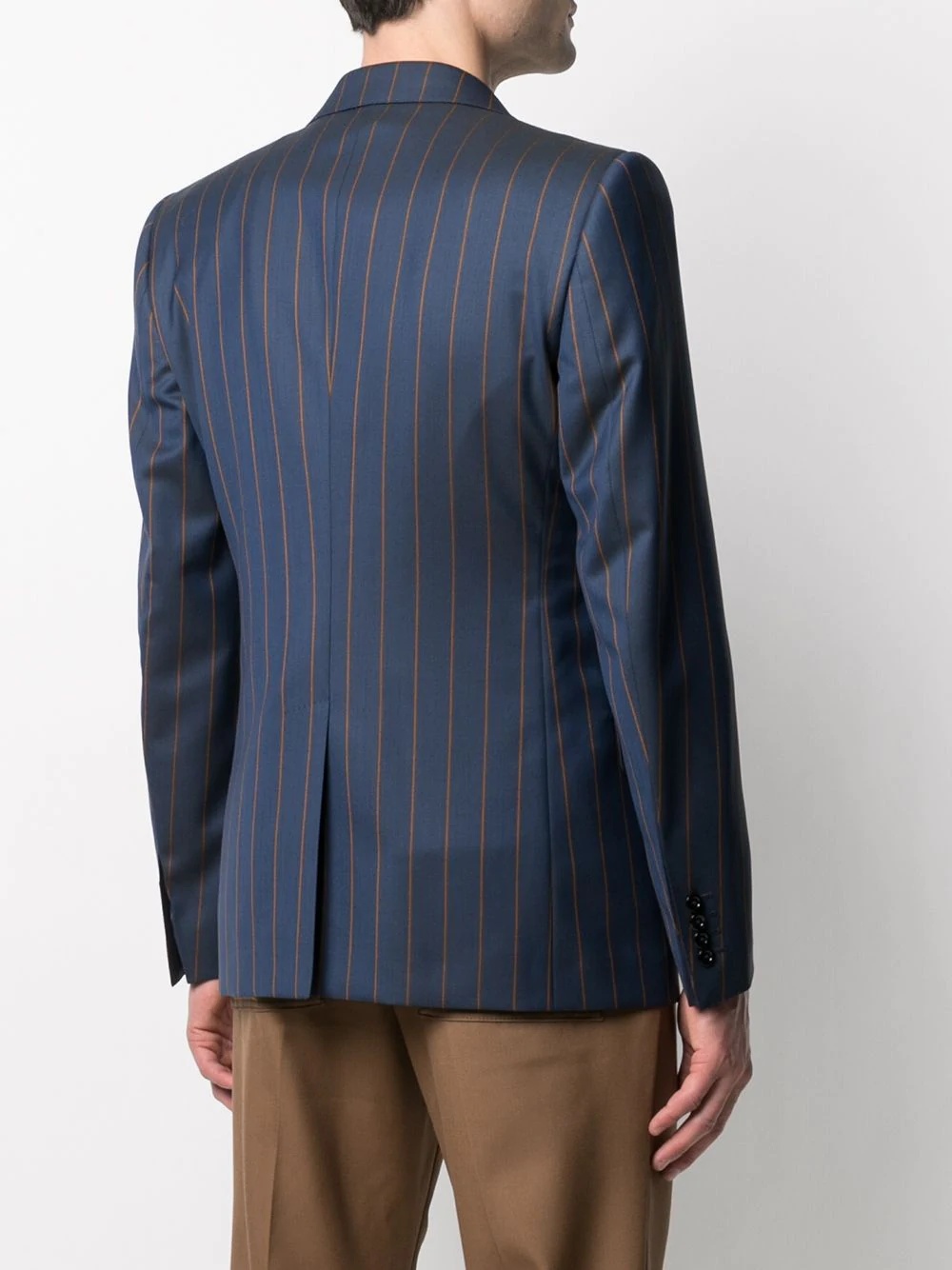 pinstripe single-breasted blazer - 4