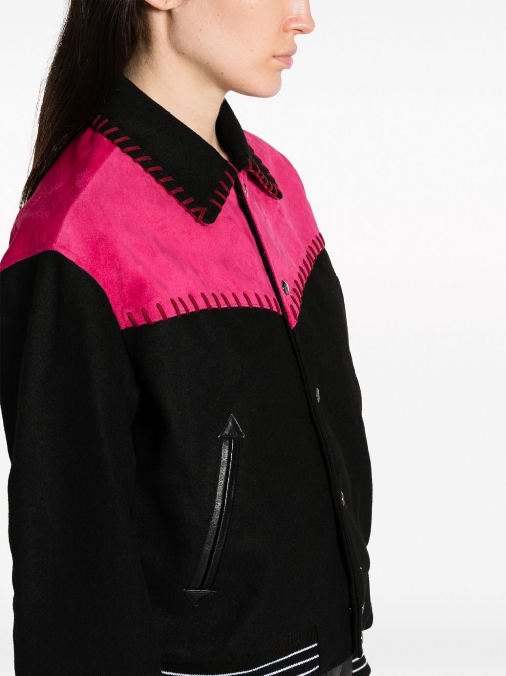 Andersson Bell New Margo Western two-tone bomber jacket