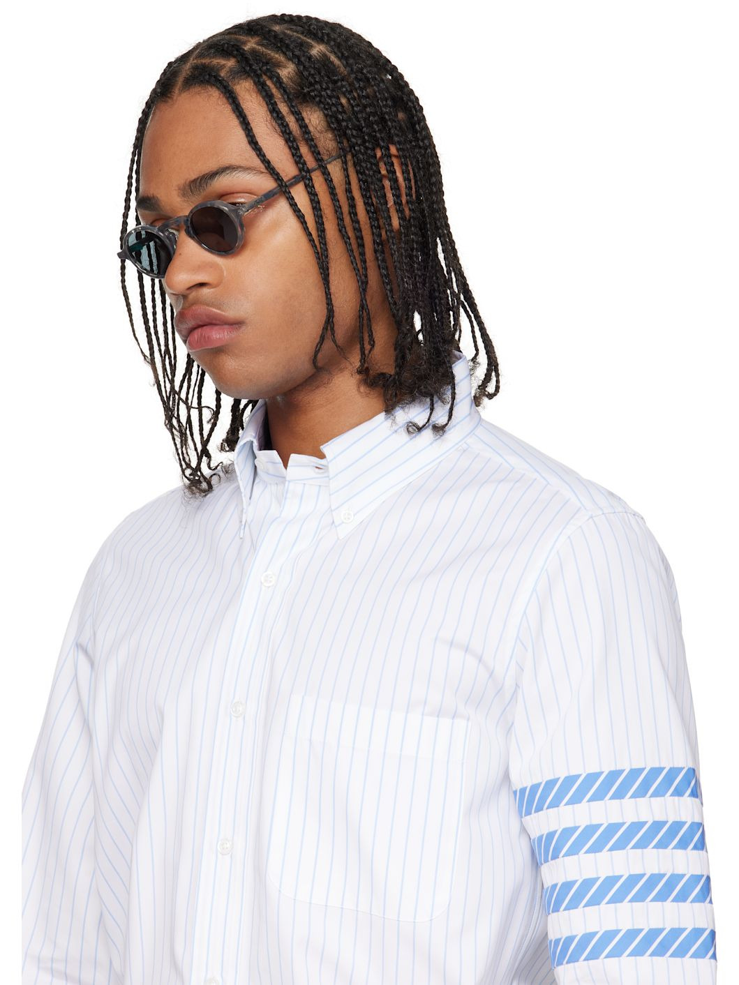 Gray Round Sunglasses - 4