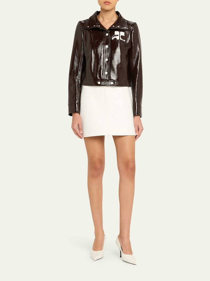 courrèges Reedition Vinyl Mini Skirt outlook