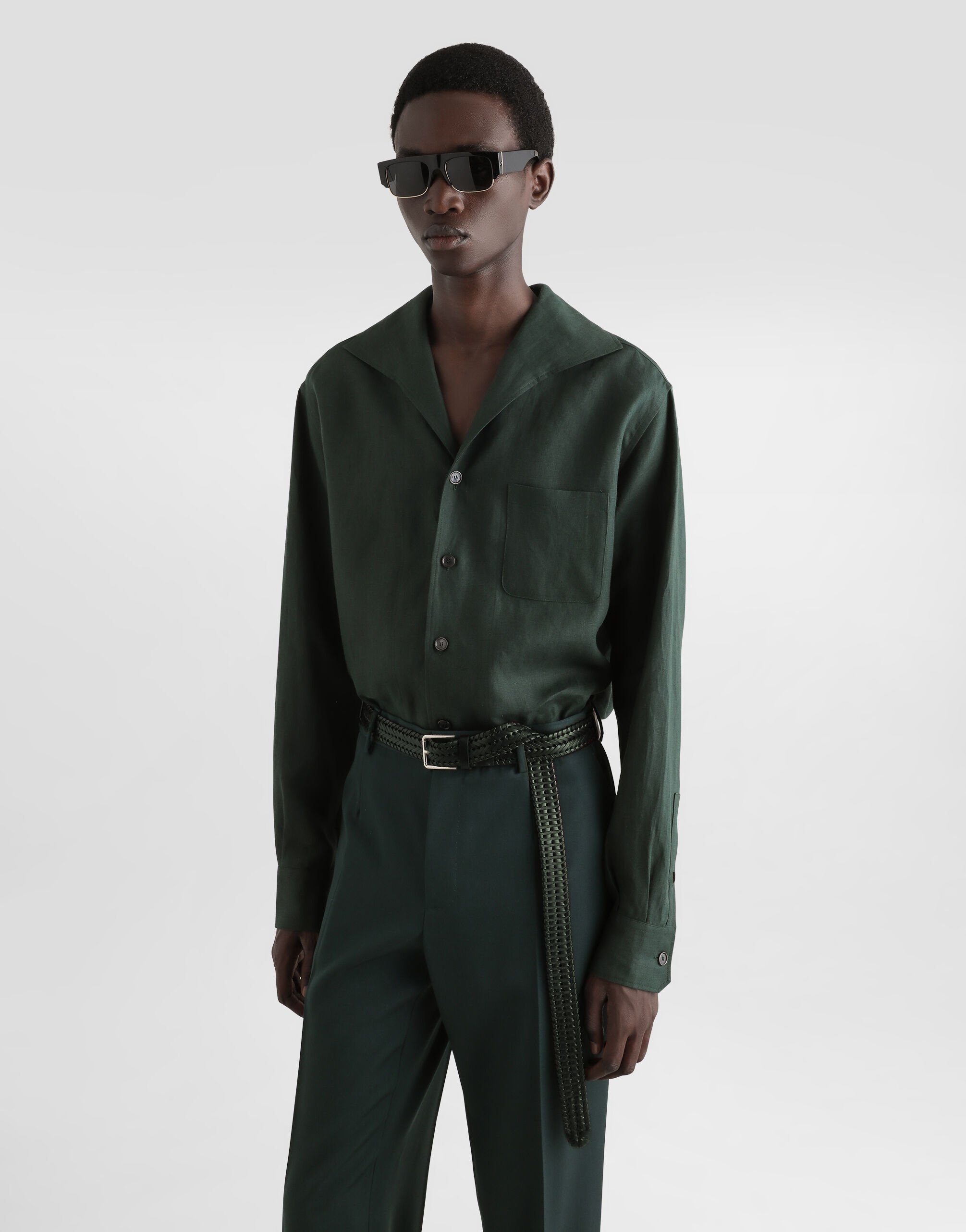 Long-sleeved linen shirt - 4