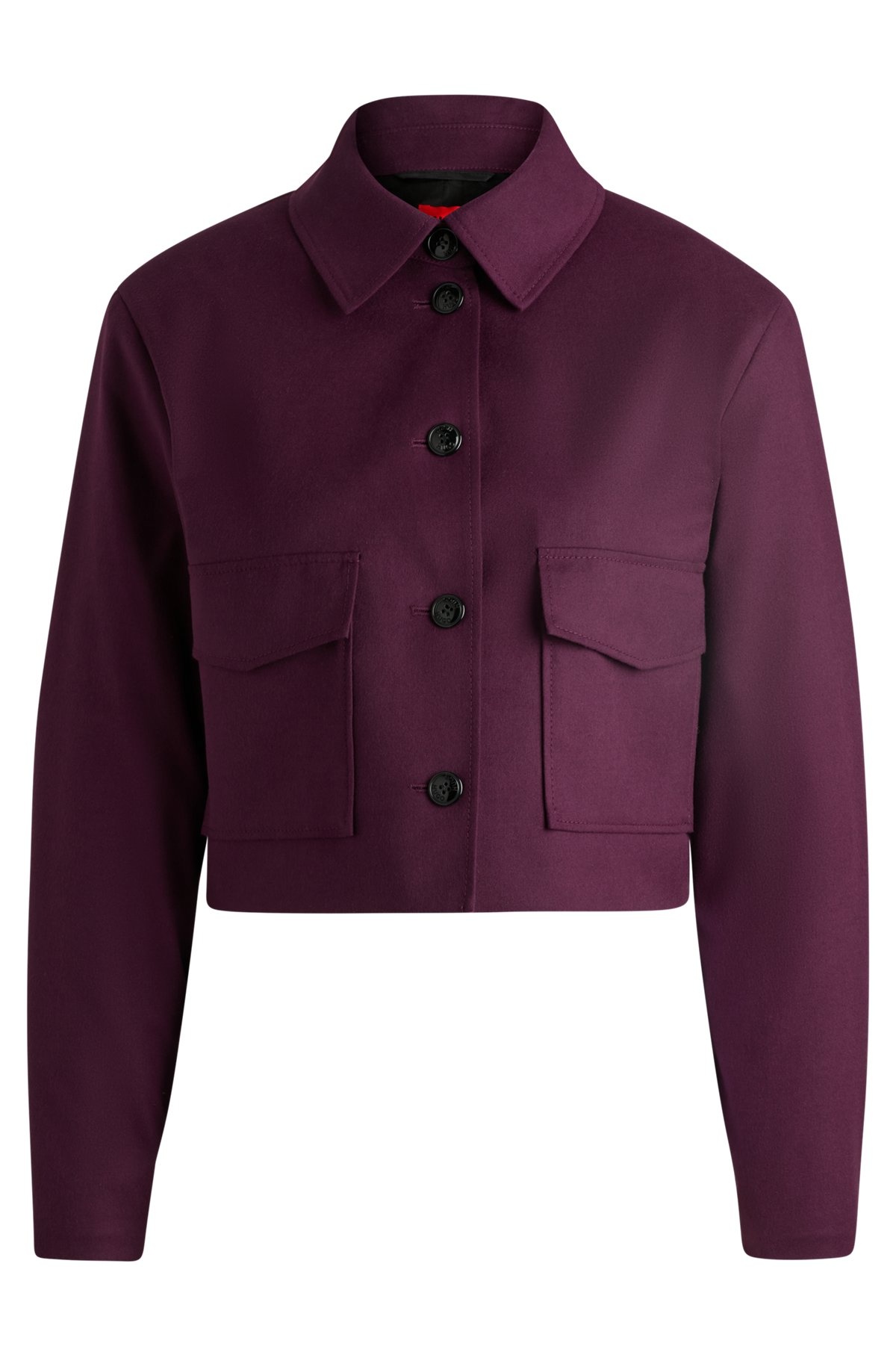 REGULAR-FIT JACKET IN A MELANGE FLANNEL BLEND - 1