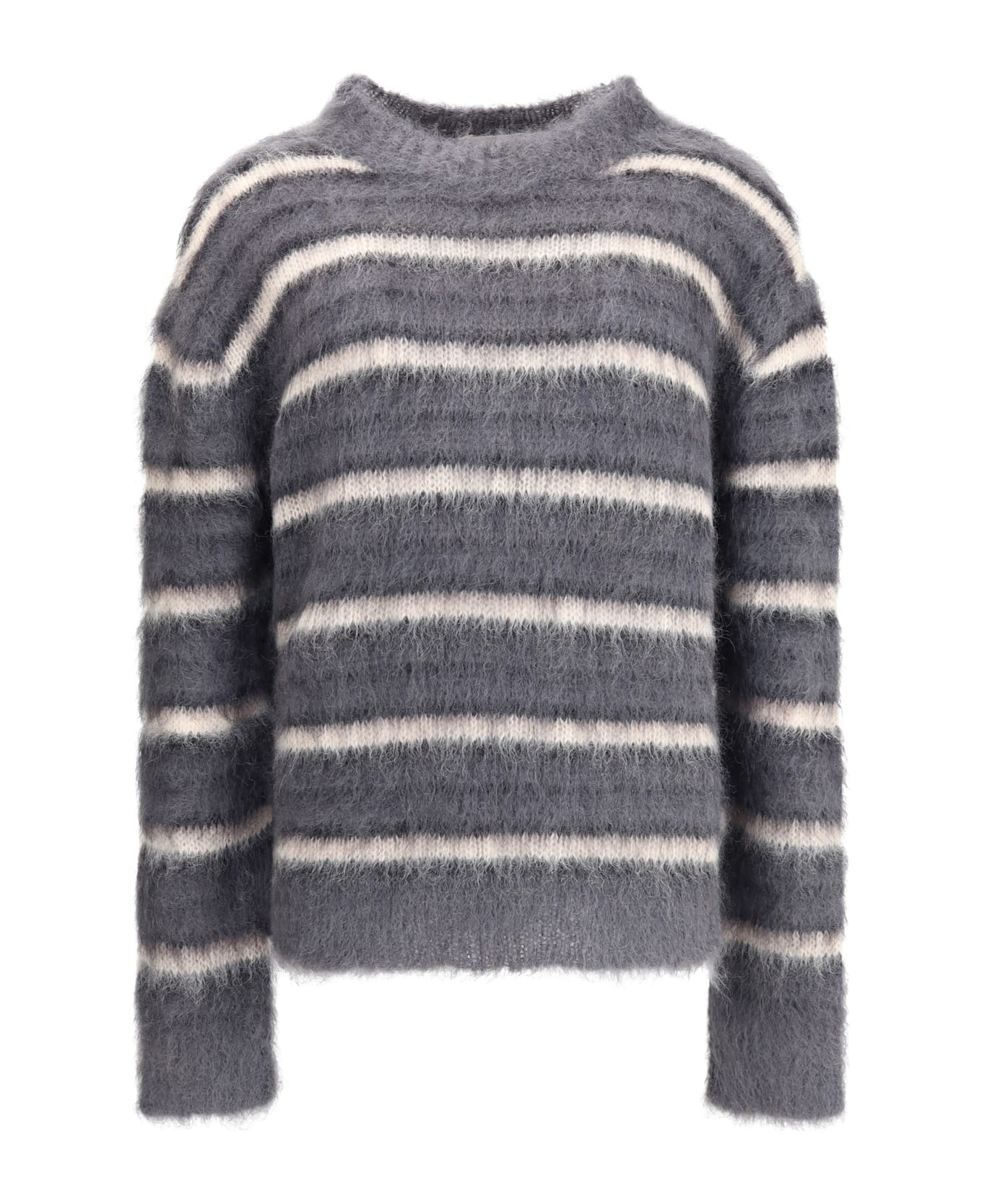 Striped Wool Mohair Sweater - 1