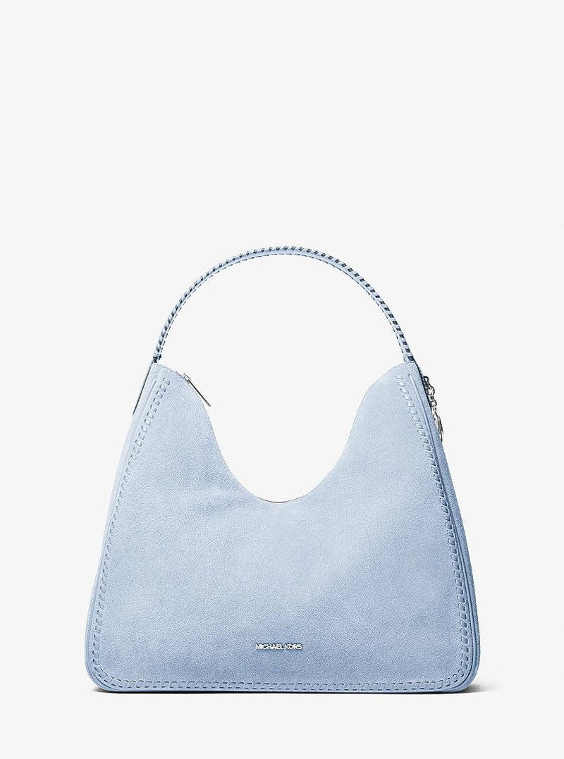 Nayla Medium Suede Hobo Shoulder Bag 1