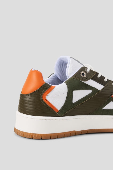 Los Angeles Sneakers in Olive green/Orange/White - 7