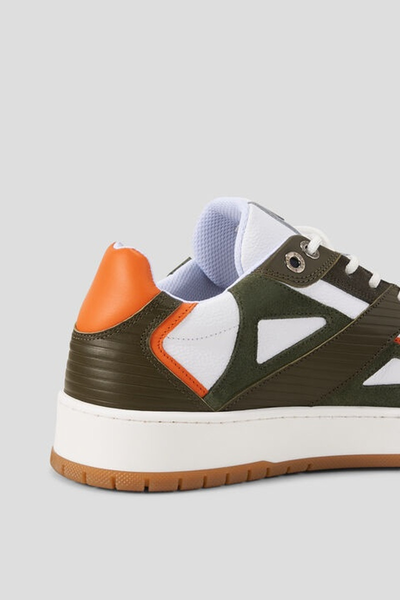 Los Angeles Sneakers in Olive green/Orange/White 7