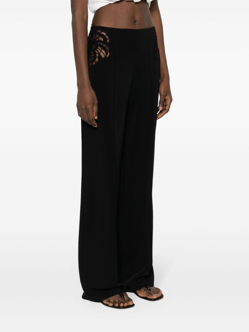 broderie-anglaise tailored trousers - 3