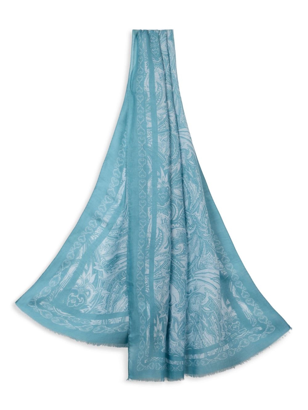 motif-print scarf - 3