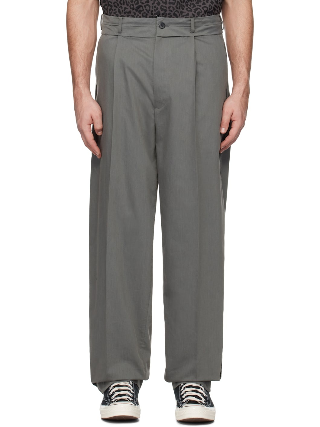 Gray Twill Trousers - 1