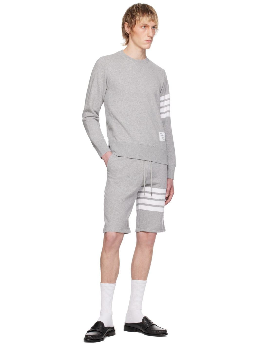 Gray 4-Bar Shorts - 4