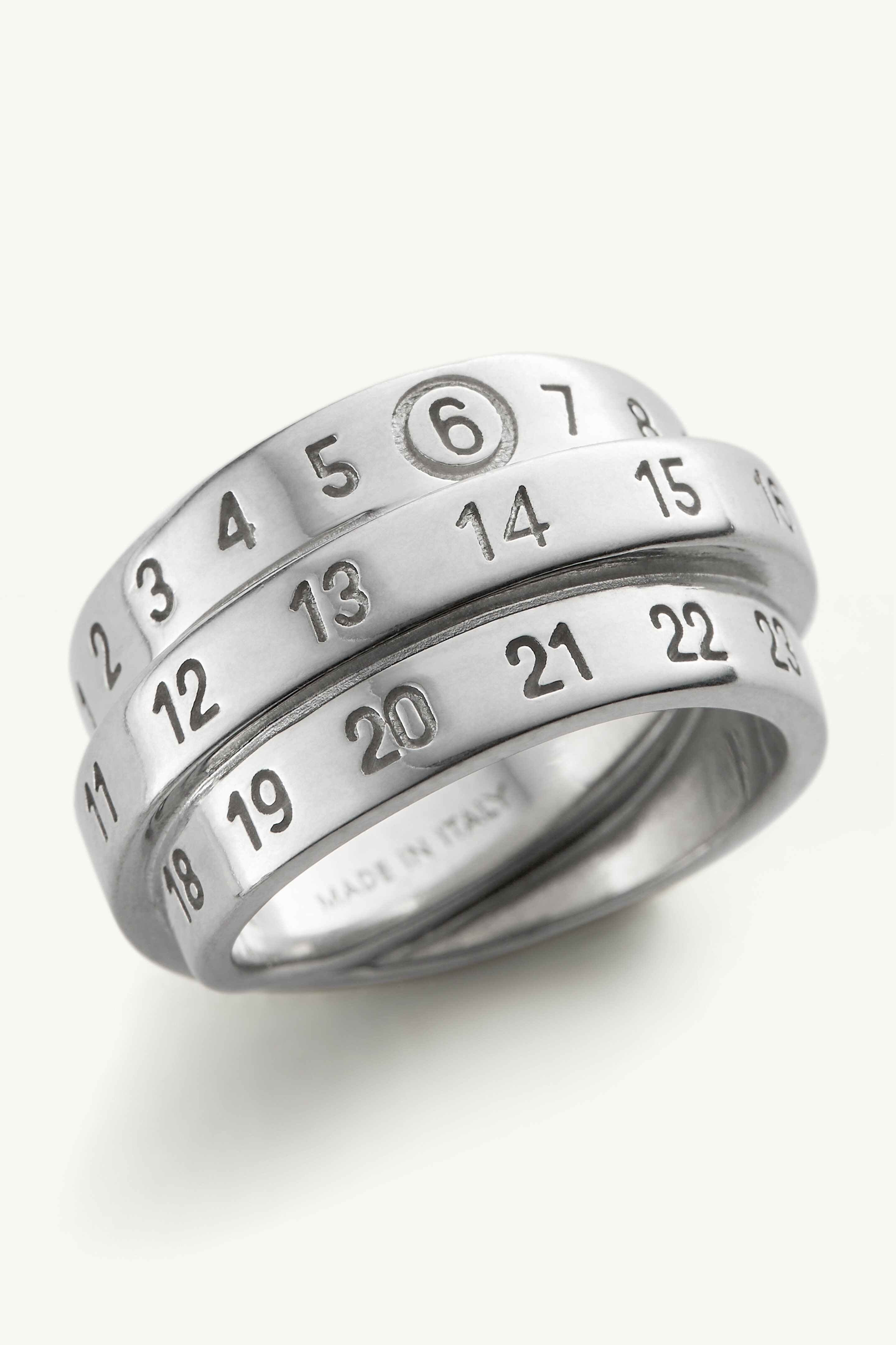Triple Logo Numeric Signature Ring - 3