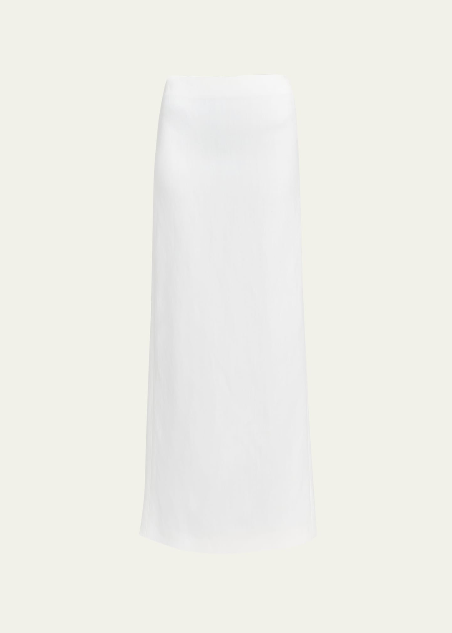 スカート FERRAGAMO SS23 White cotton skirt (111732761079 BIANCO) FERRAGAMO Bonded Linen Toile Maxi Skirt | bergdorfgoodman