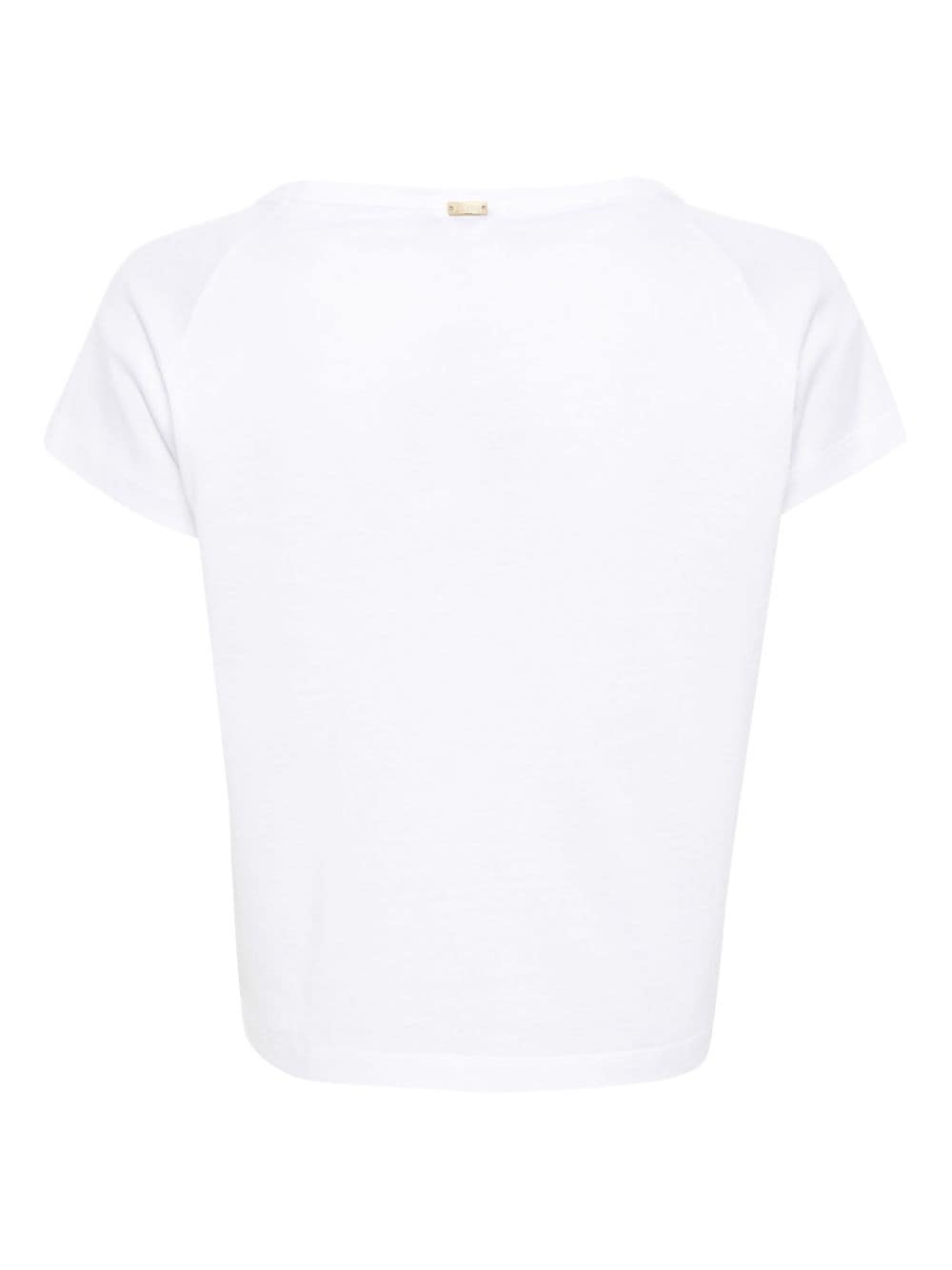 corded-lace cotton T-shirt - 2